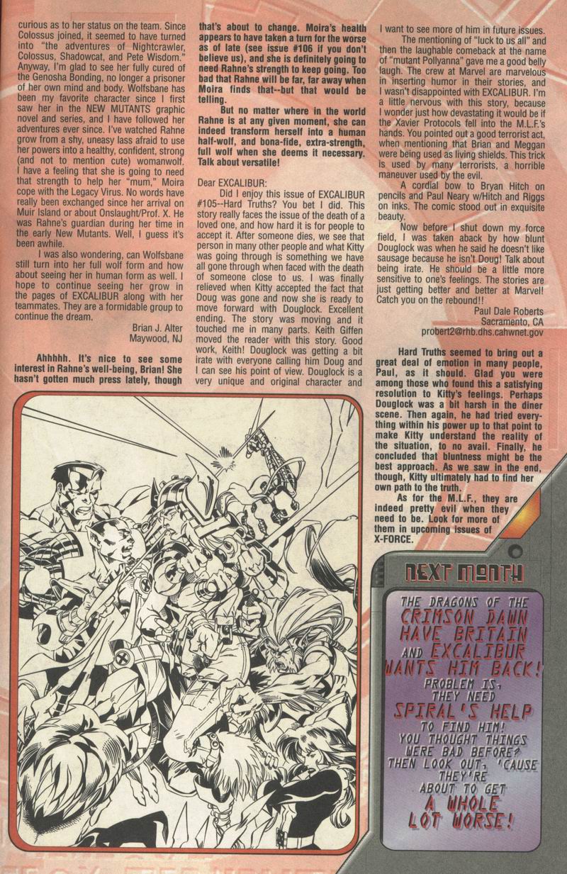 Read online Excalibur (1988) comic -  Issue #108 - 24