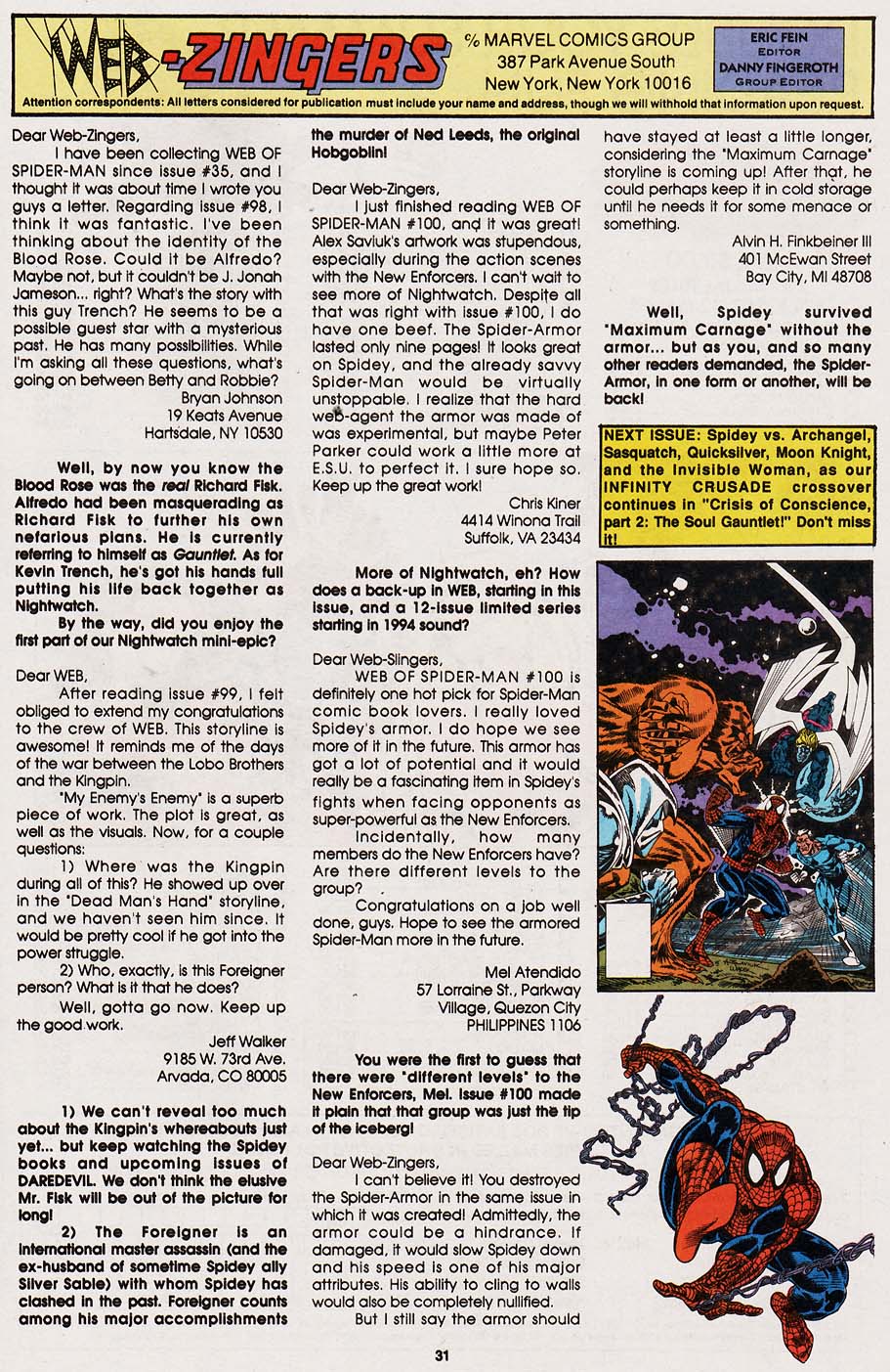 Read online Web of Spider-Man (1985) comic -  Issue #104 - 24