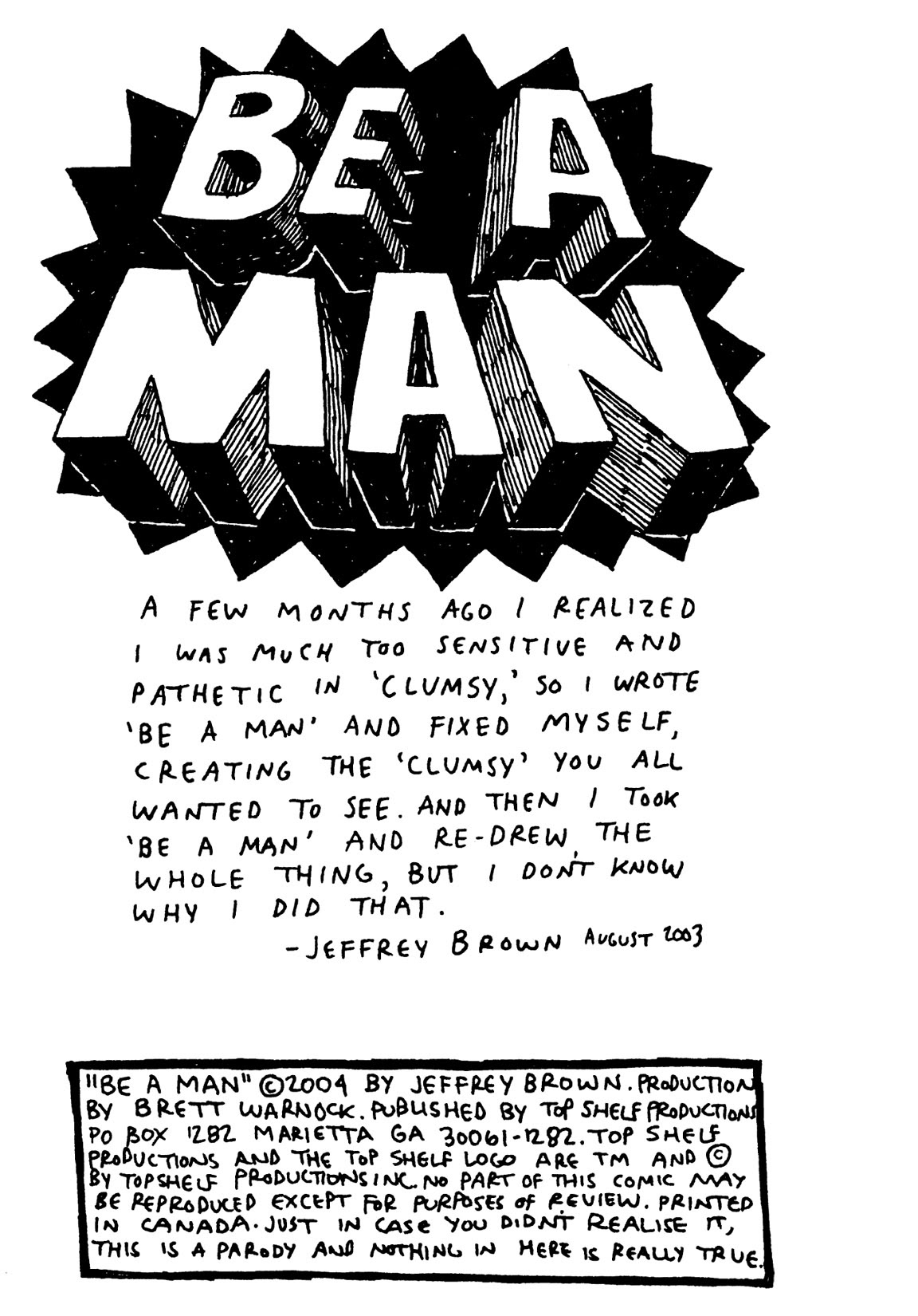 Read online Be A Man comic -  Issue # Full - 3