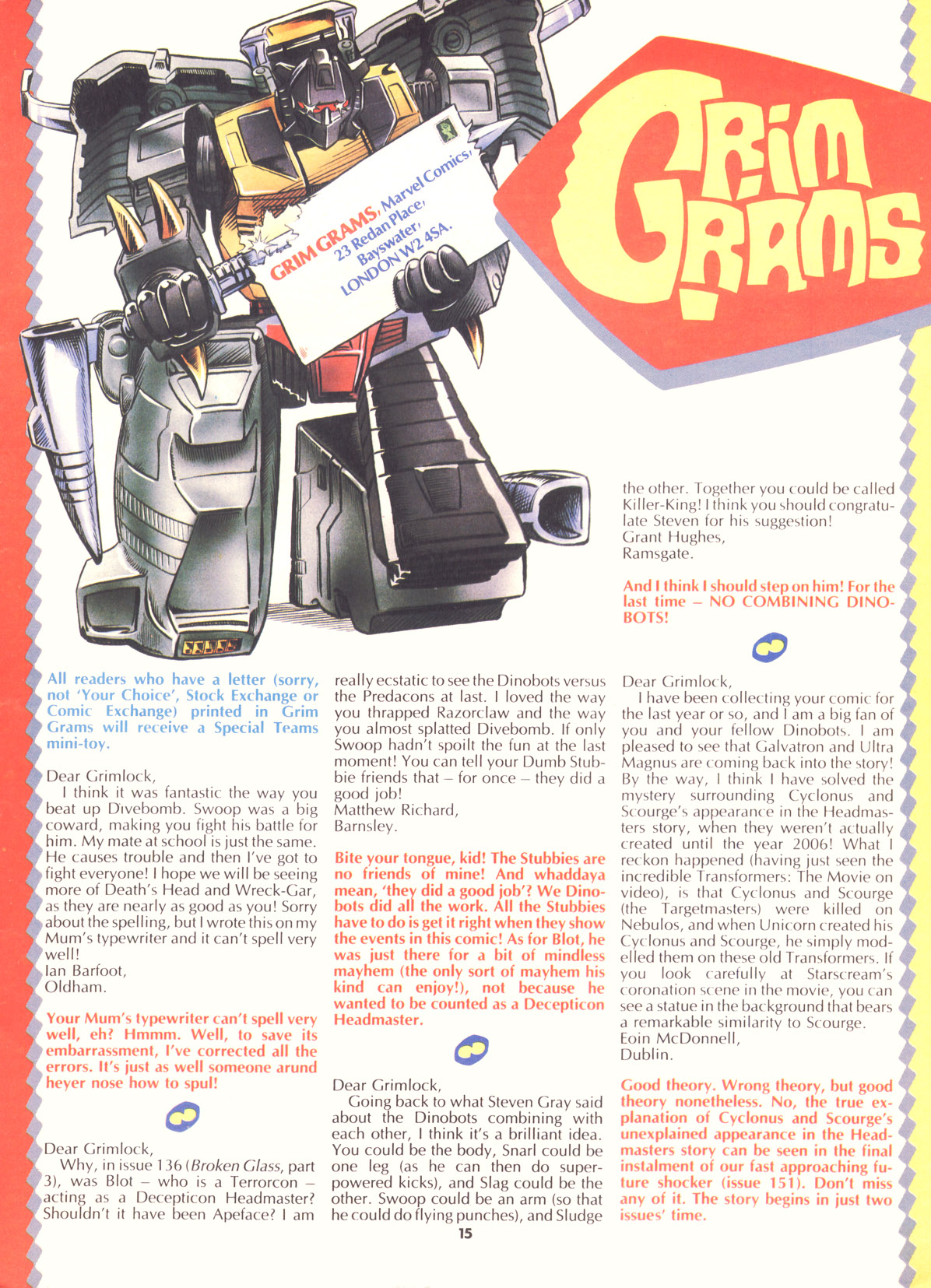 Read online The Transformers (UK) comic -  Issue #144 - 14