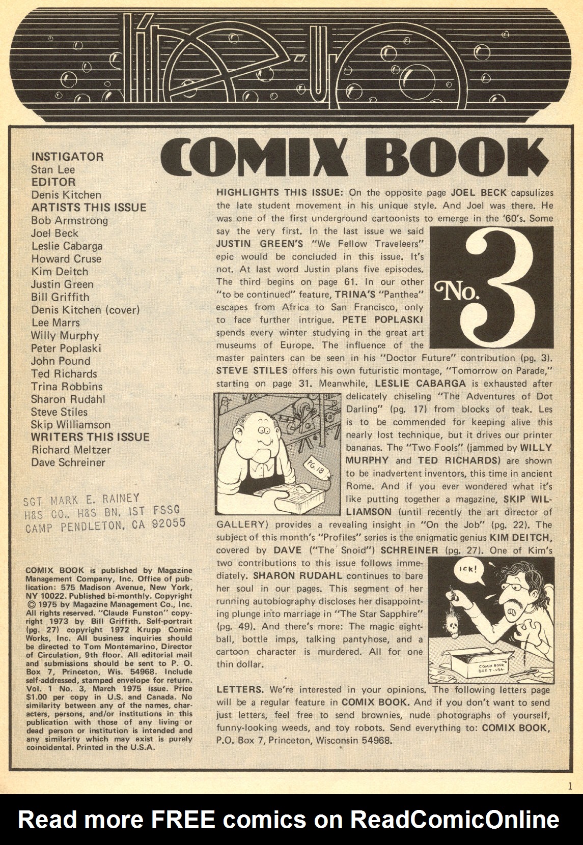 Read online Comix Book comic -  Issue #3 - 3