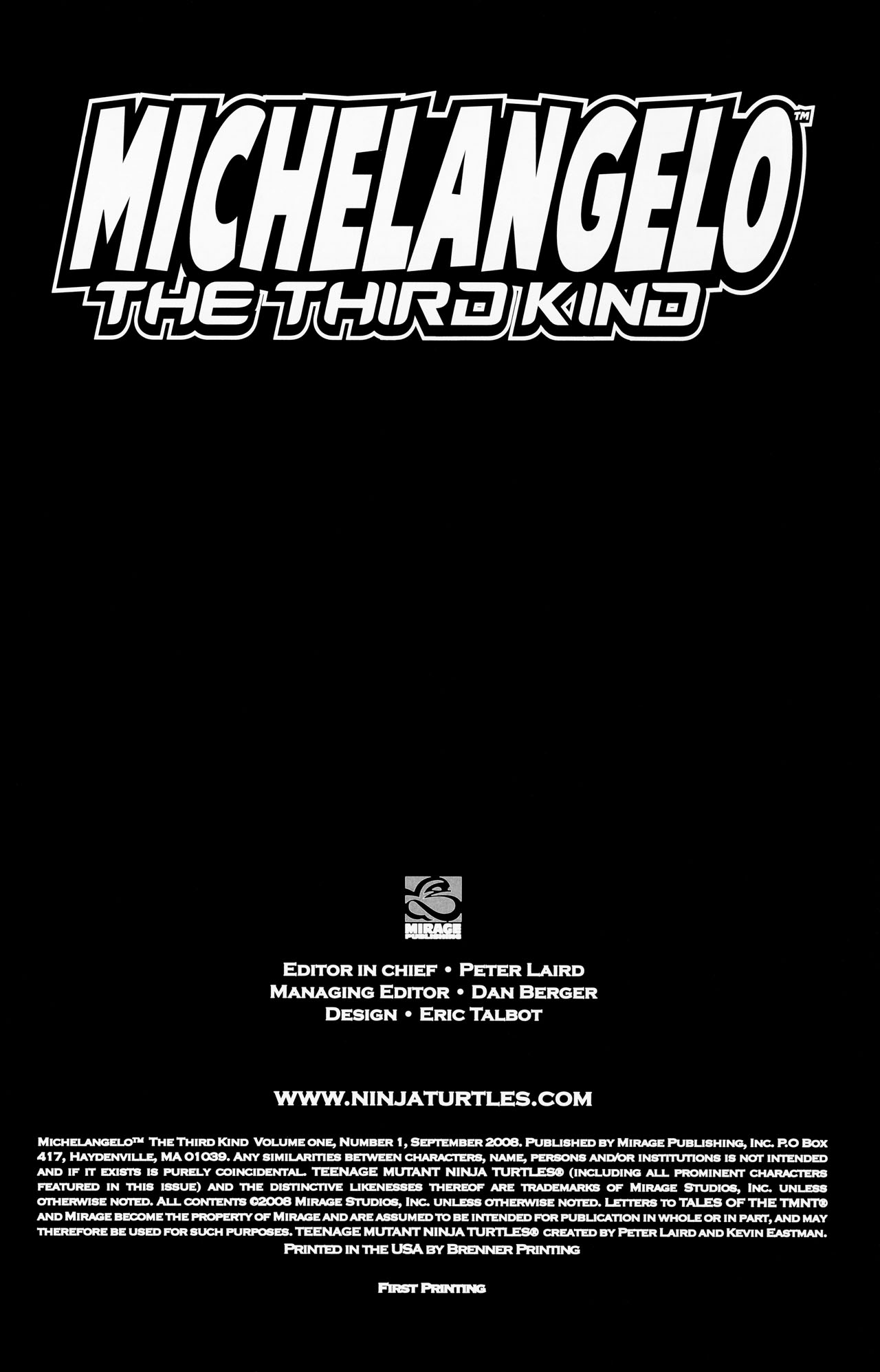 Read online Michelangelo The Third Kind comic -  Issue #1 - 2
