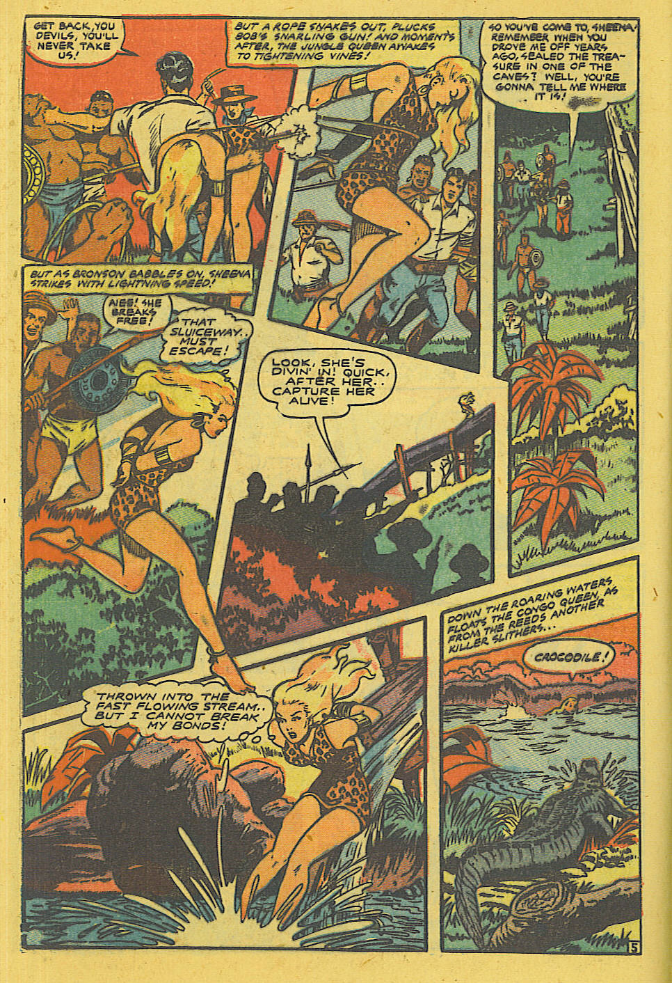 Read online Sheena, Queen of the Jungle (1942) comic -  Issue #13 - 7