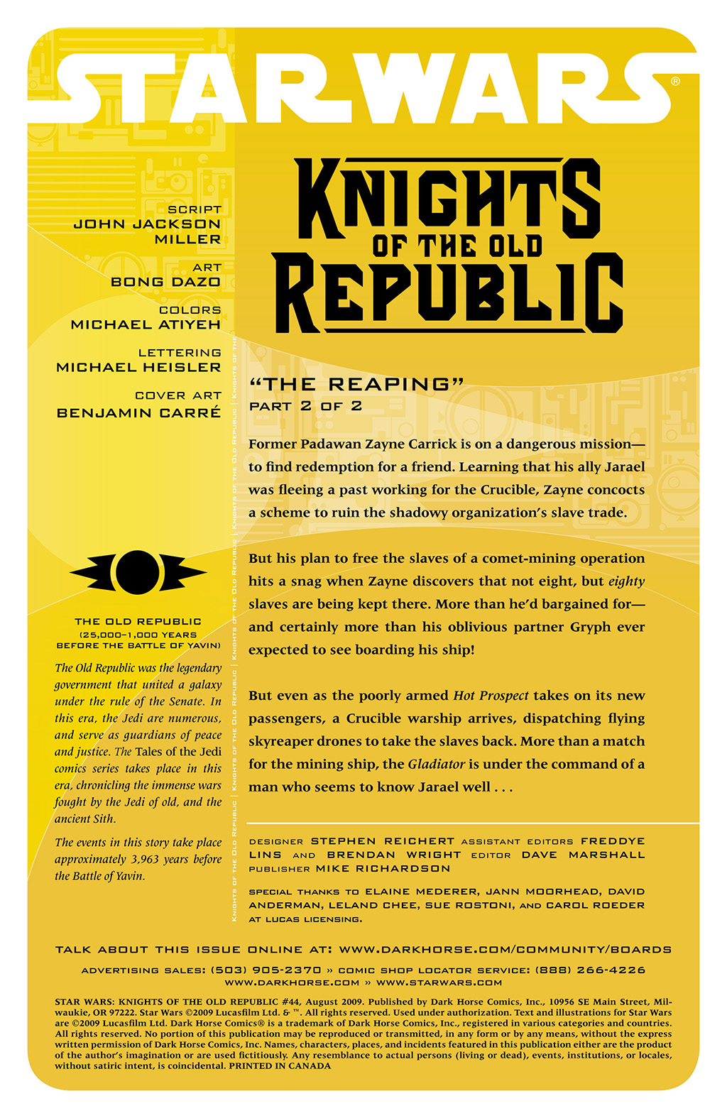 Read online Star Wars: Knights Of The Old Republic comic -  Issue #44 - 2