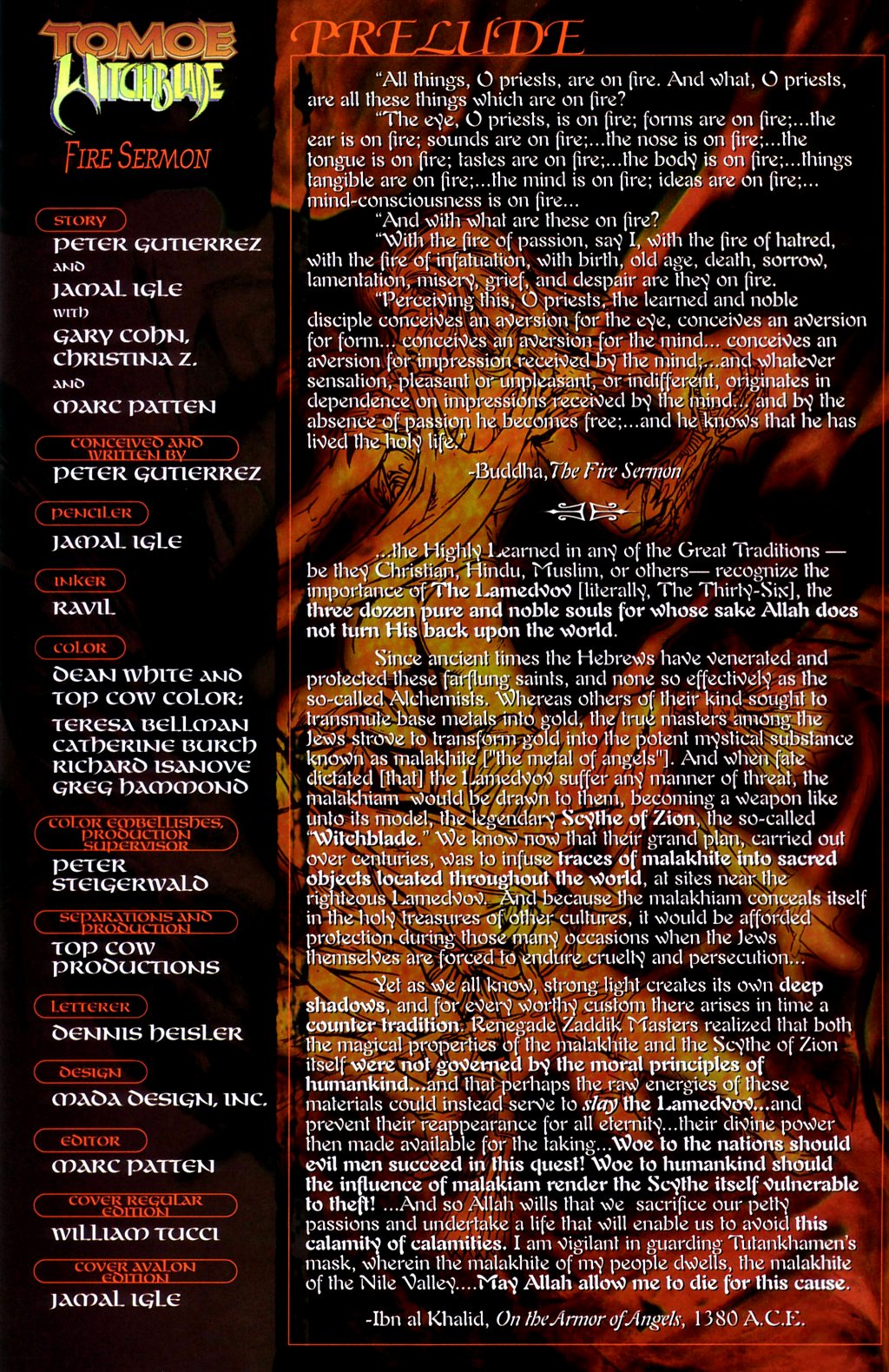 Read online Tomoe/Witchblade: Fire Sermon comic -  Issue # Full - 2