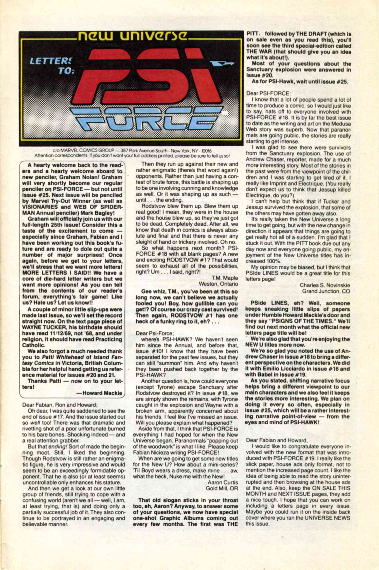 Read online Psi-Force comic -  Issue #23 - 31