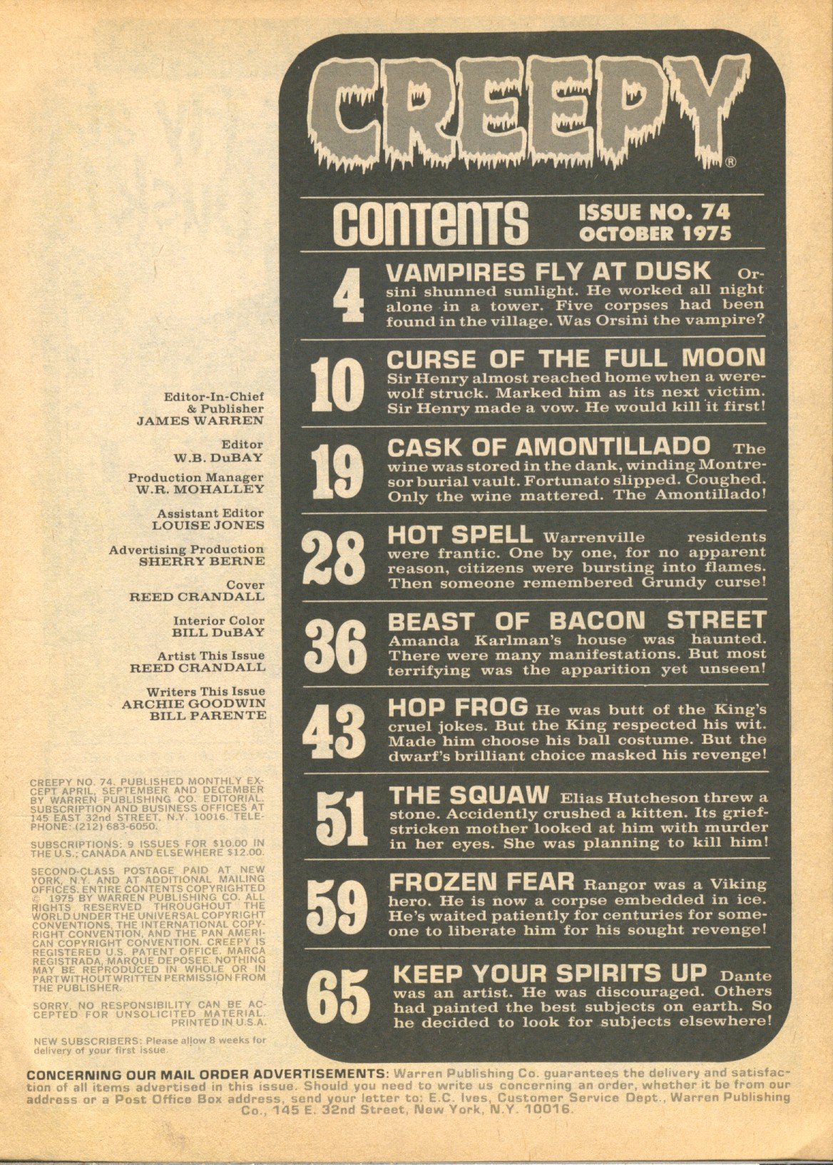Read online Creepy (1964) comic -  Issue #74 - 3