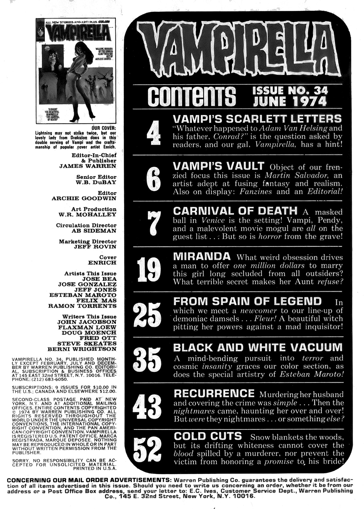 Read online Vampirella (1969) comic -  Issue #34 - 2