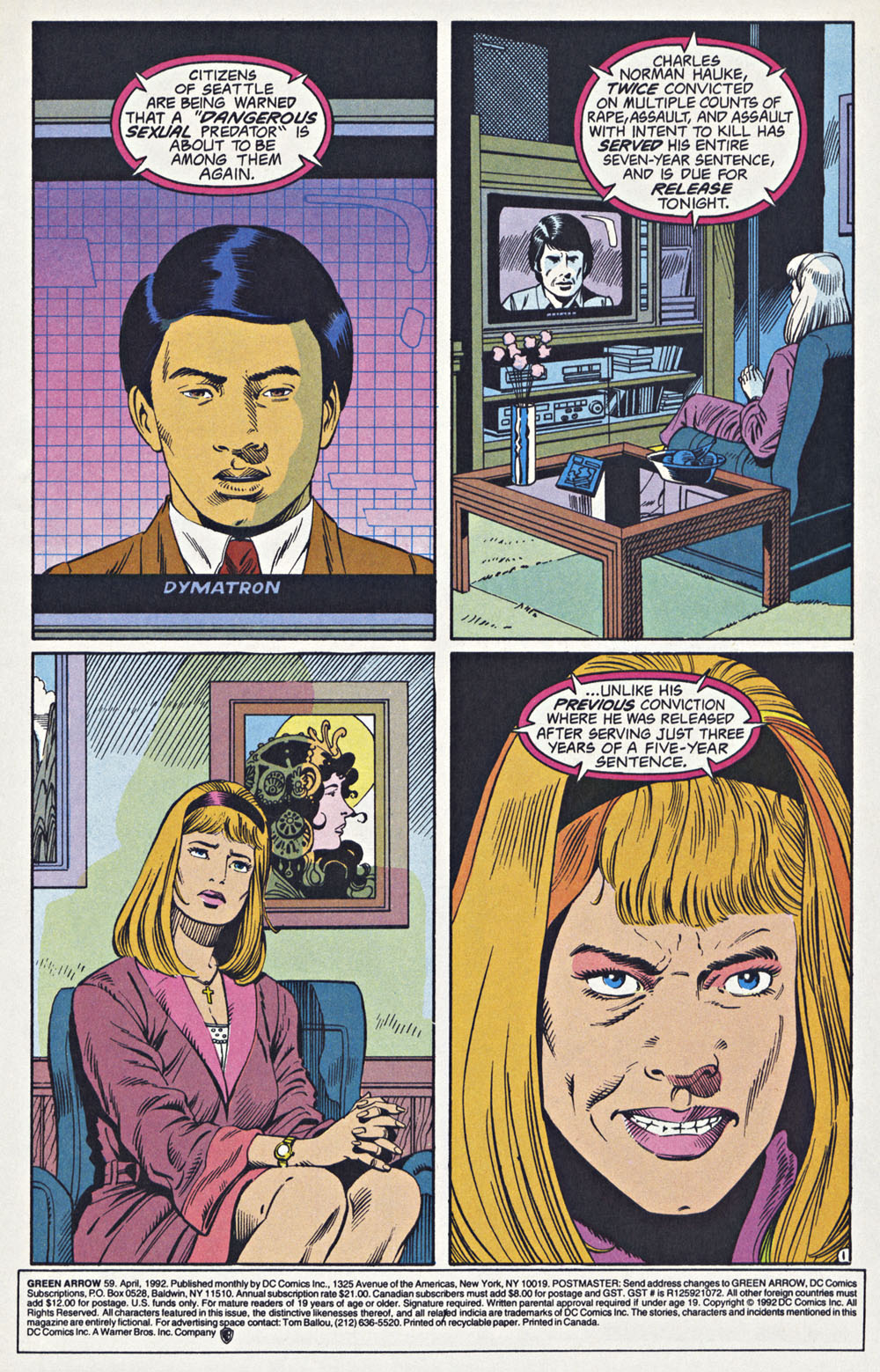 Read online Green Arrow (1988) comic -  Issue #59 - 2