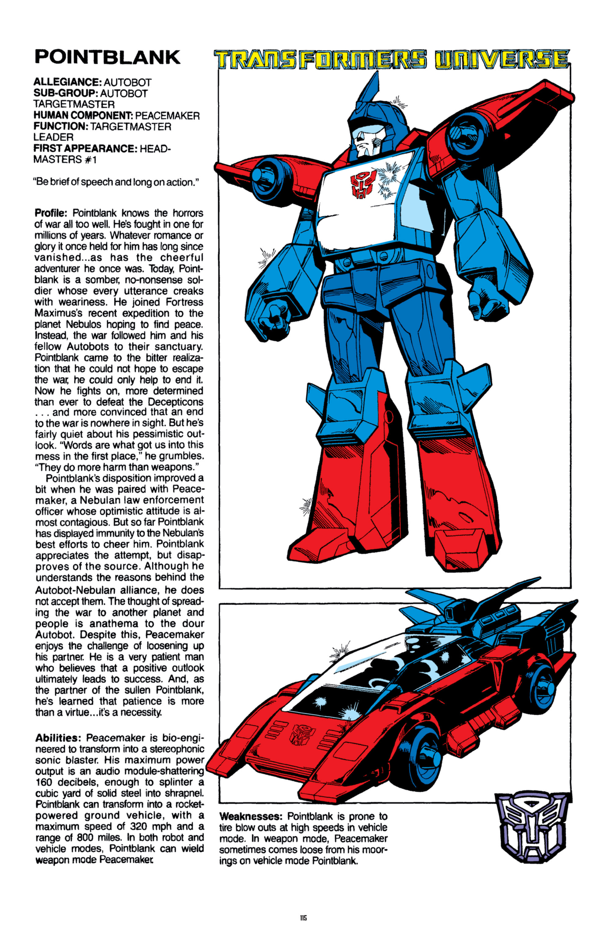 Read online The Transformers Classics comic -  Issue # TPB 8 - 114