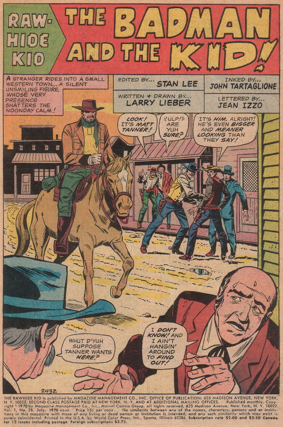 Read online The Rawhide Kid comic -  Issue #78 - 3