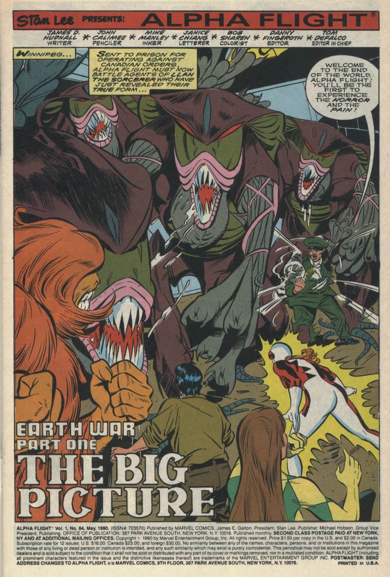 Read online Alpha Flight (1983) comic -  Issue #84 - 2