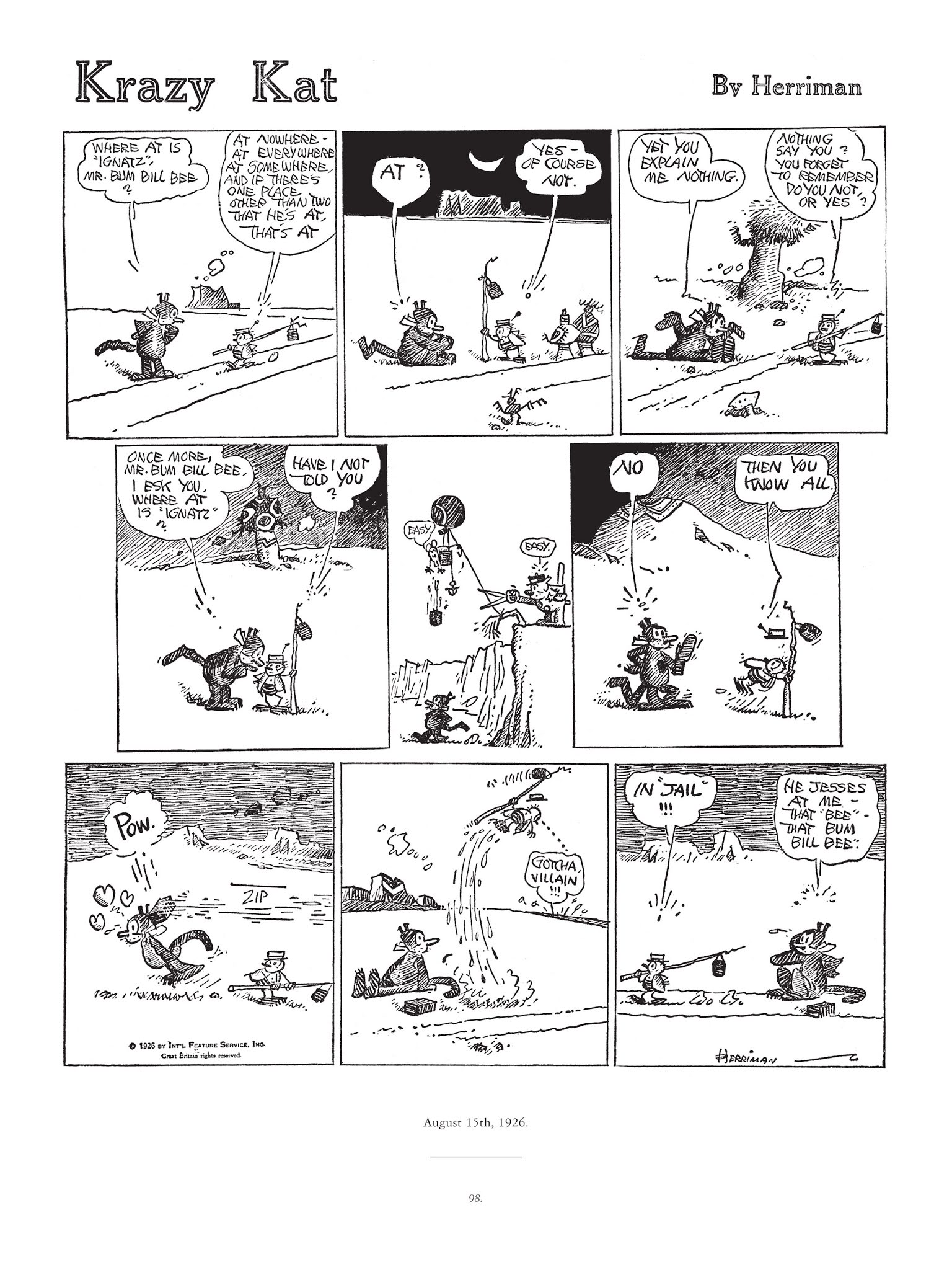 Read online Krazy & Ignatz comic -  Issue # TPB 4 - 99