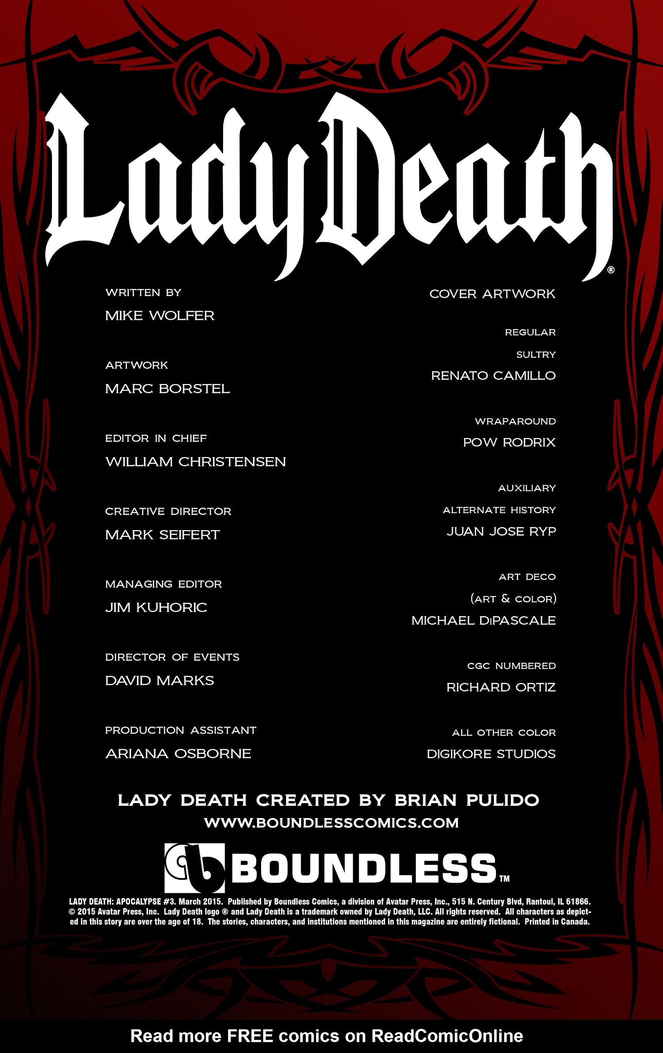 Read online Lady Death: Apocalypse comic -  Issue #3 - 2