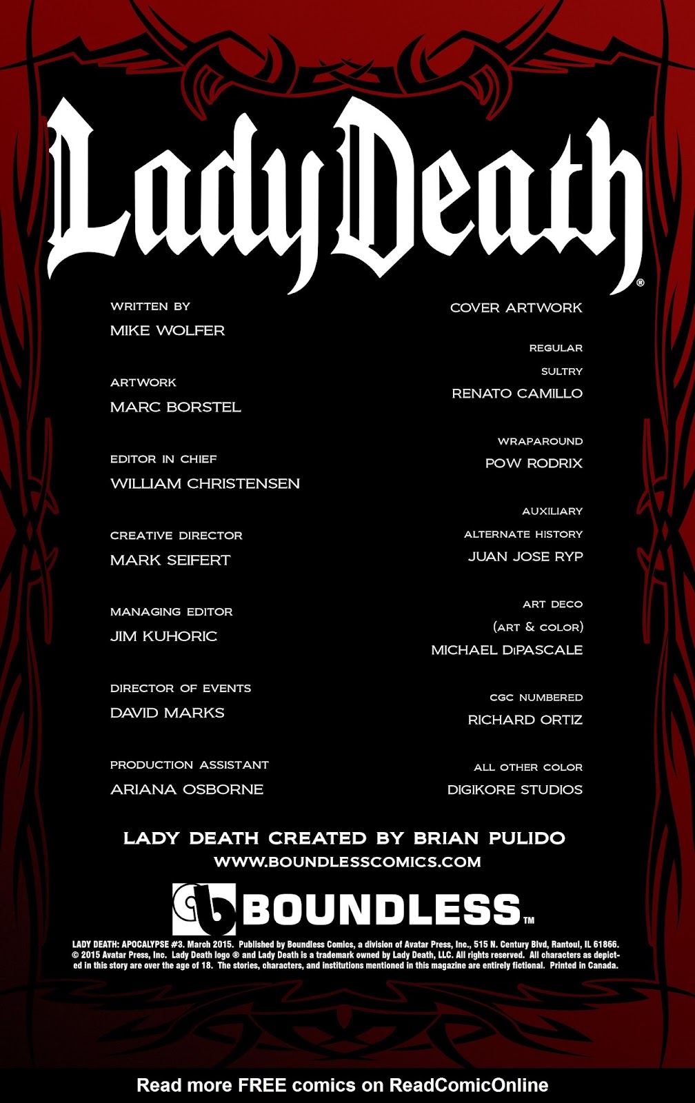 Lady Death: Apocalypse issue 3 - Page 2
