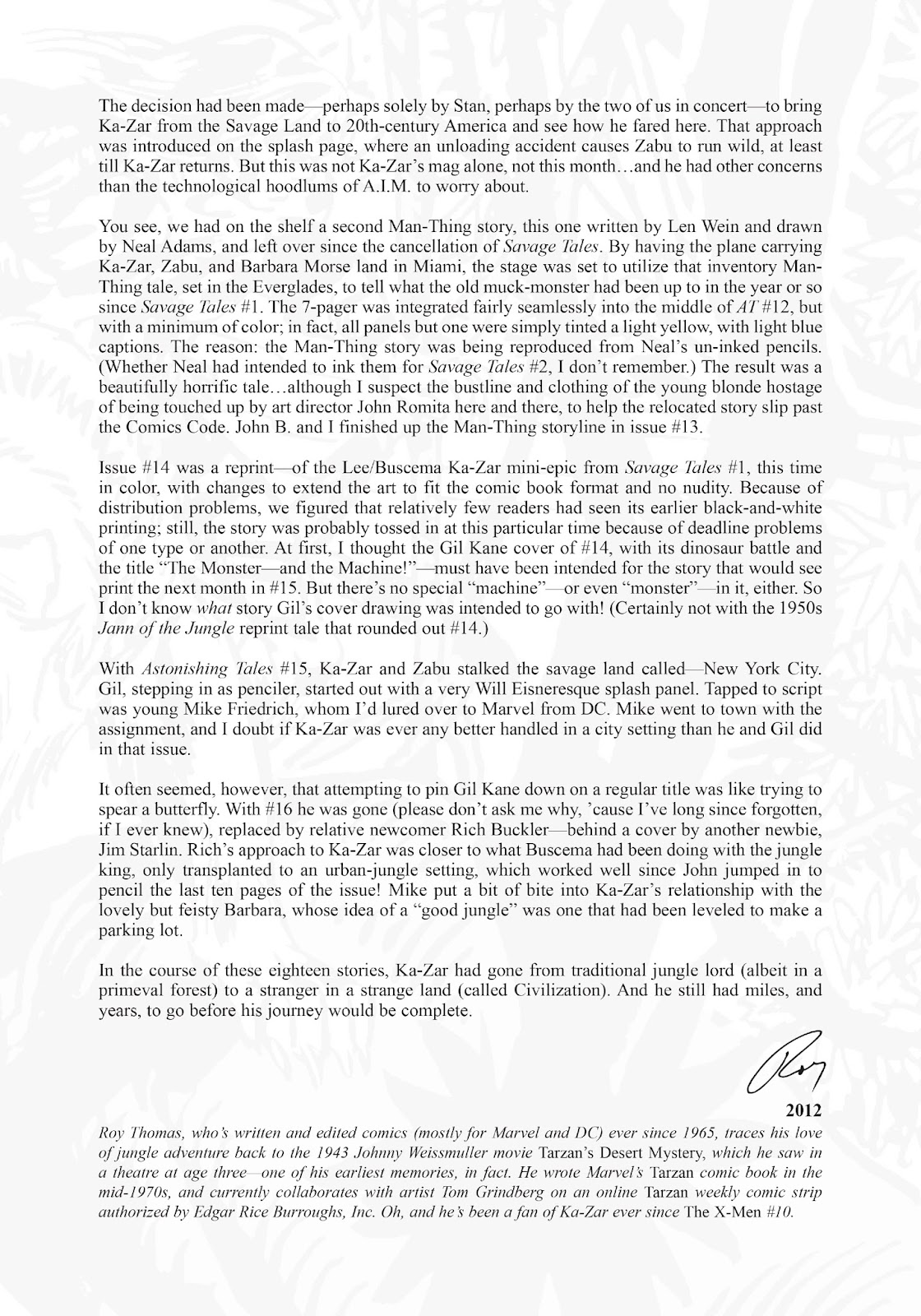 Marvel Masterworks: Ka-Zar issue TPB 1 - Page 8