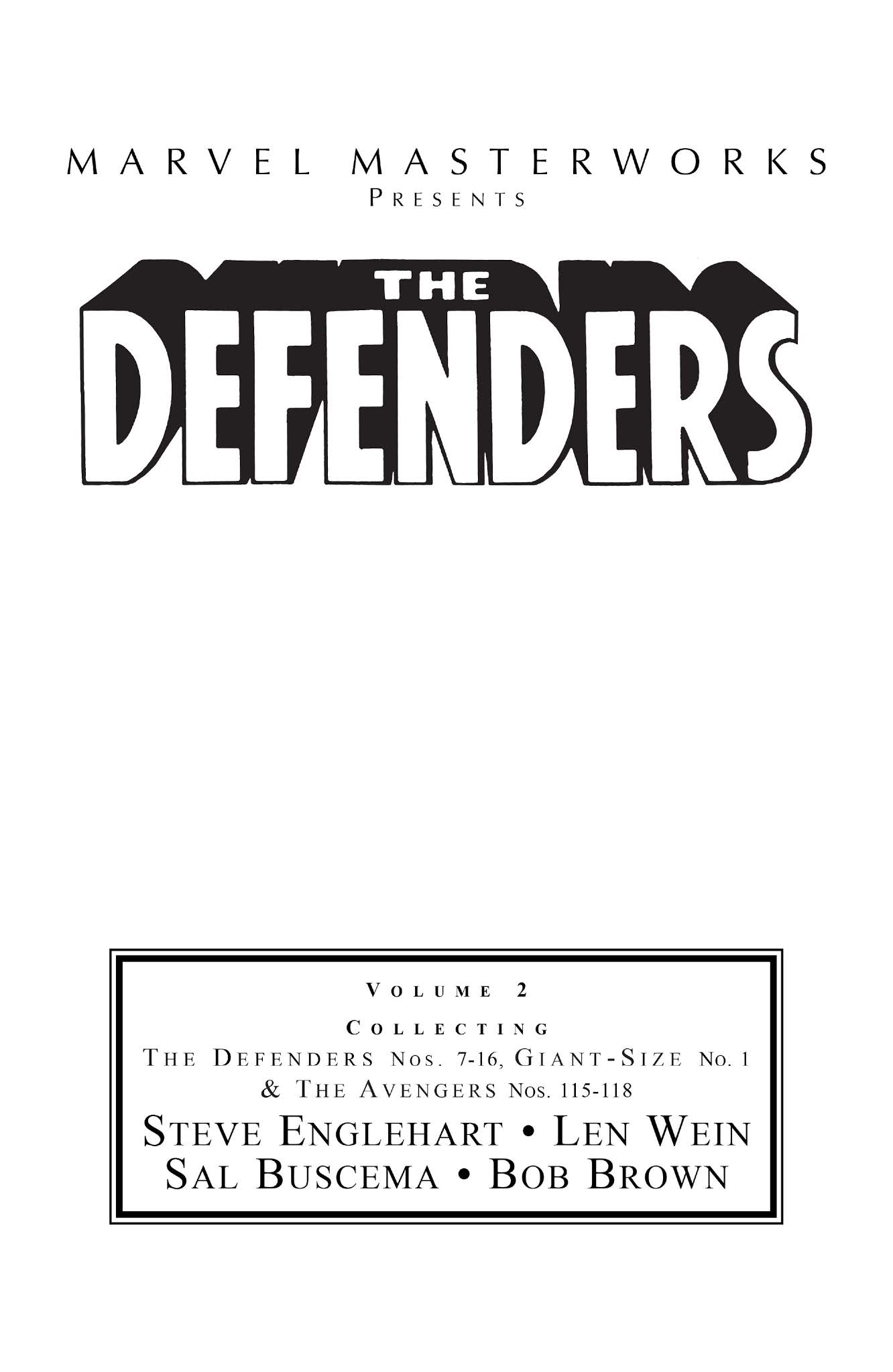 Read online Marvel Masterworks: The Defenders comic -  Issue # TPB 2 (Part 1) - 2