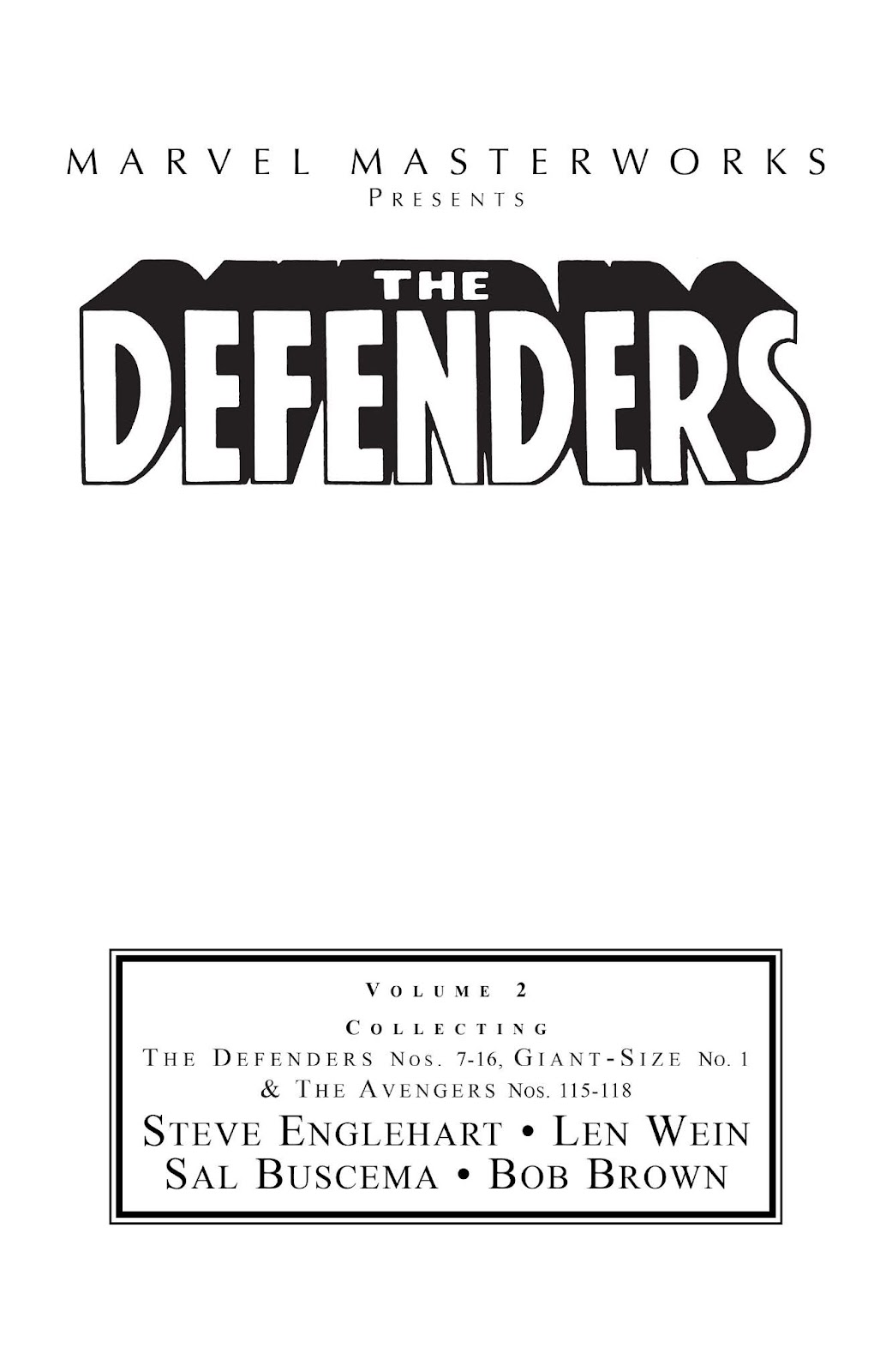 Marvel Masterworks: The Defenders issue TPB 2 (Part 1) - Page 2