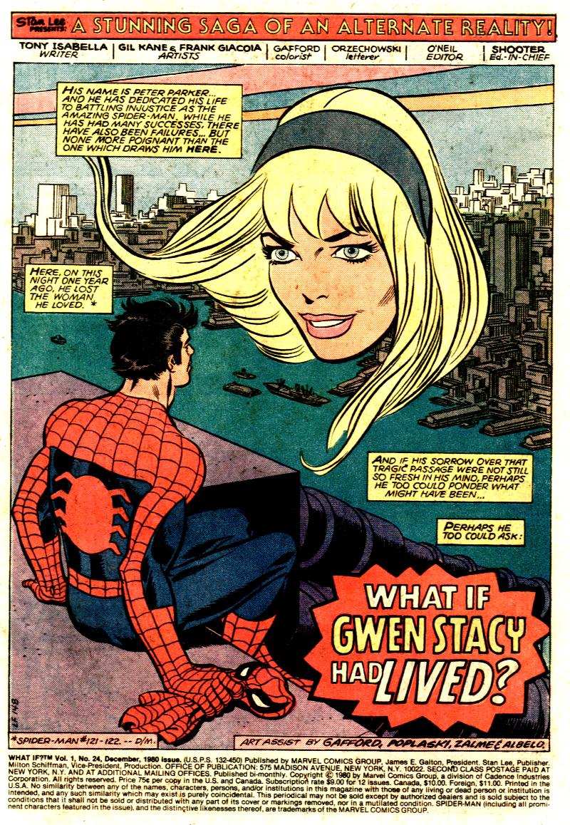 Read online What If? (1977) comic -  Issue #24 - Spider-Man Had Rescued Gwen Stacy - 2