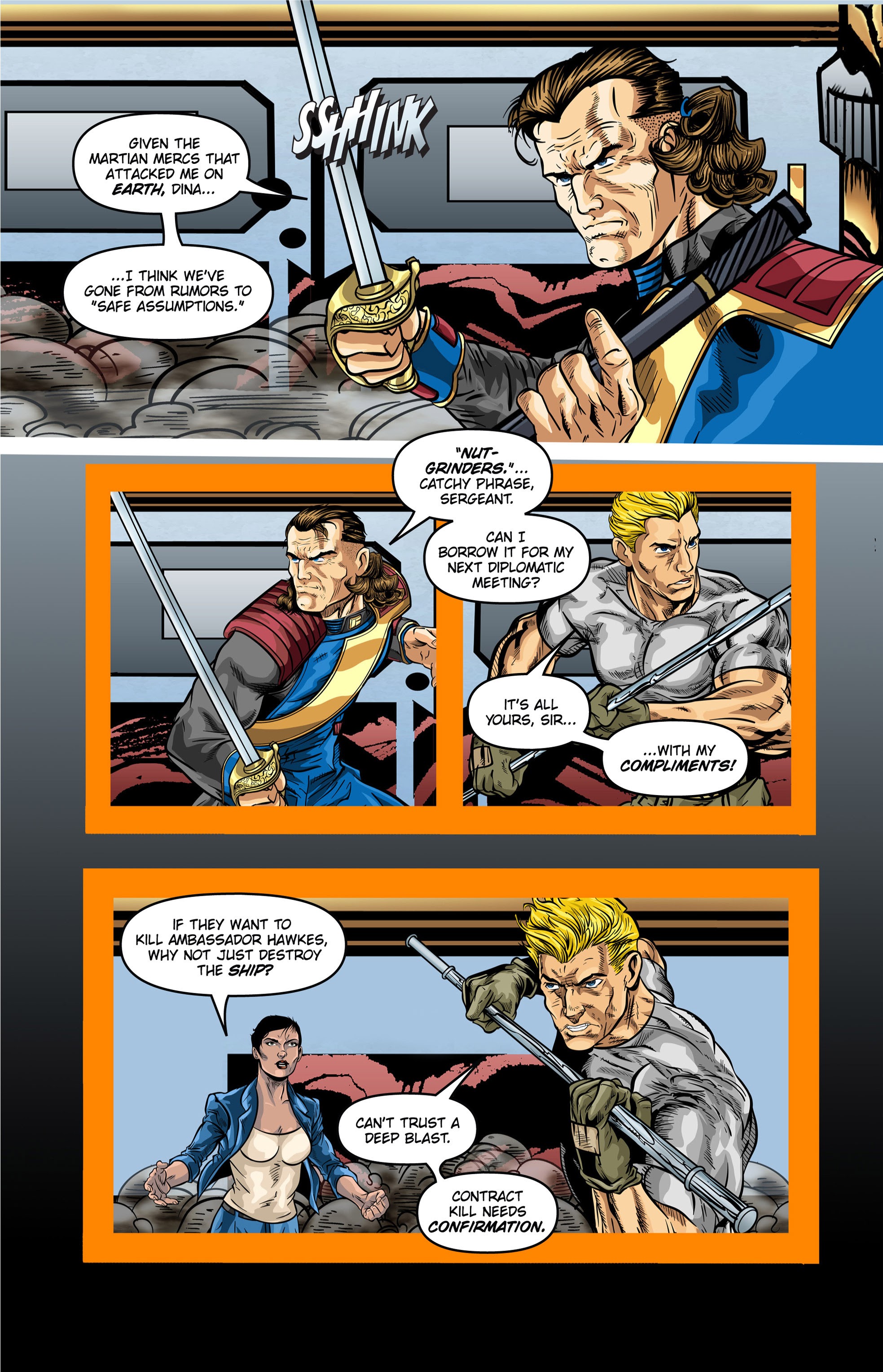 Read online William Shatner's Man O' War comic -  Issue #6 - 9