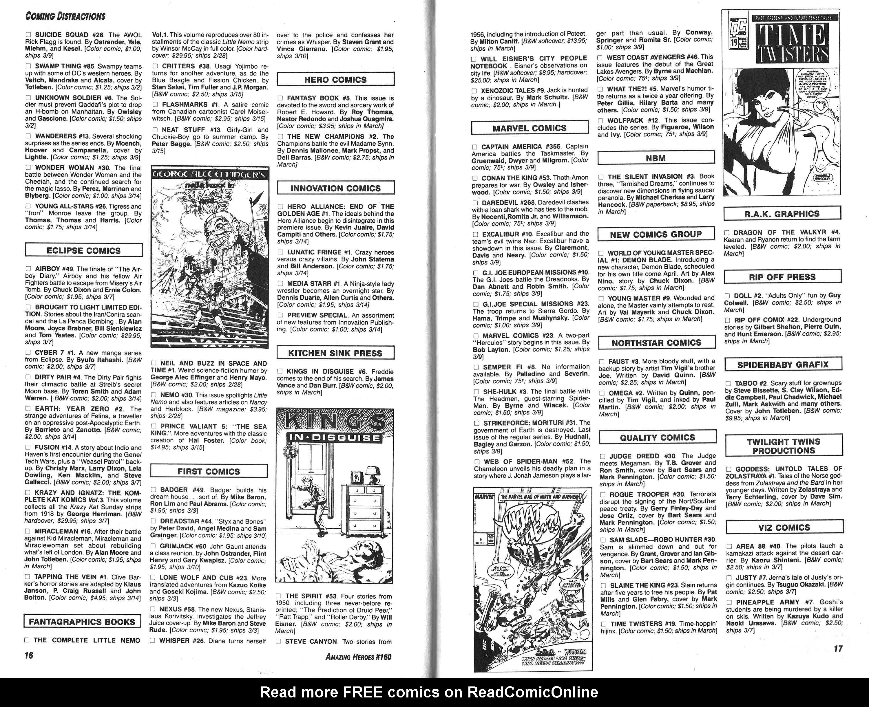 Read online Amazing Heroes comic -  Issue #160 - 9