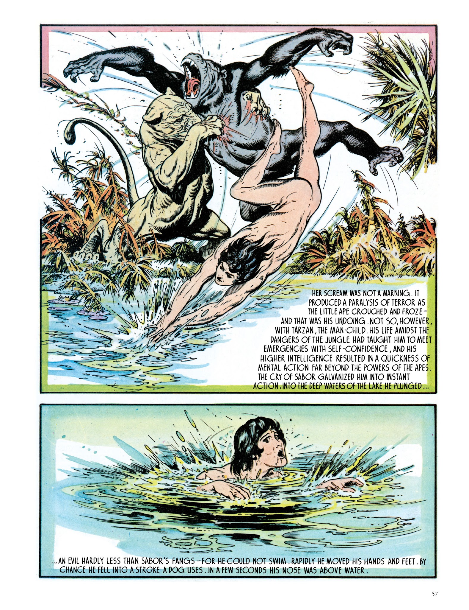 Read online Edgar Rice Burroughs' Tarzan: Burne Hogarth's Lord of the Jungle comic -  Issue # TPB - 59