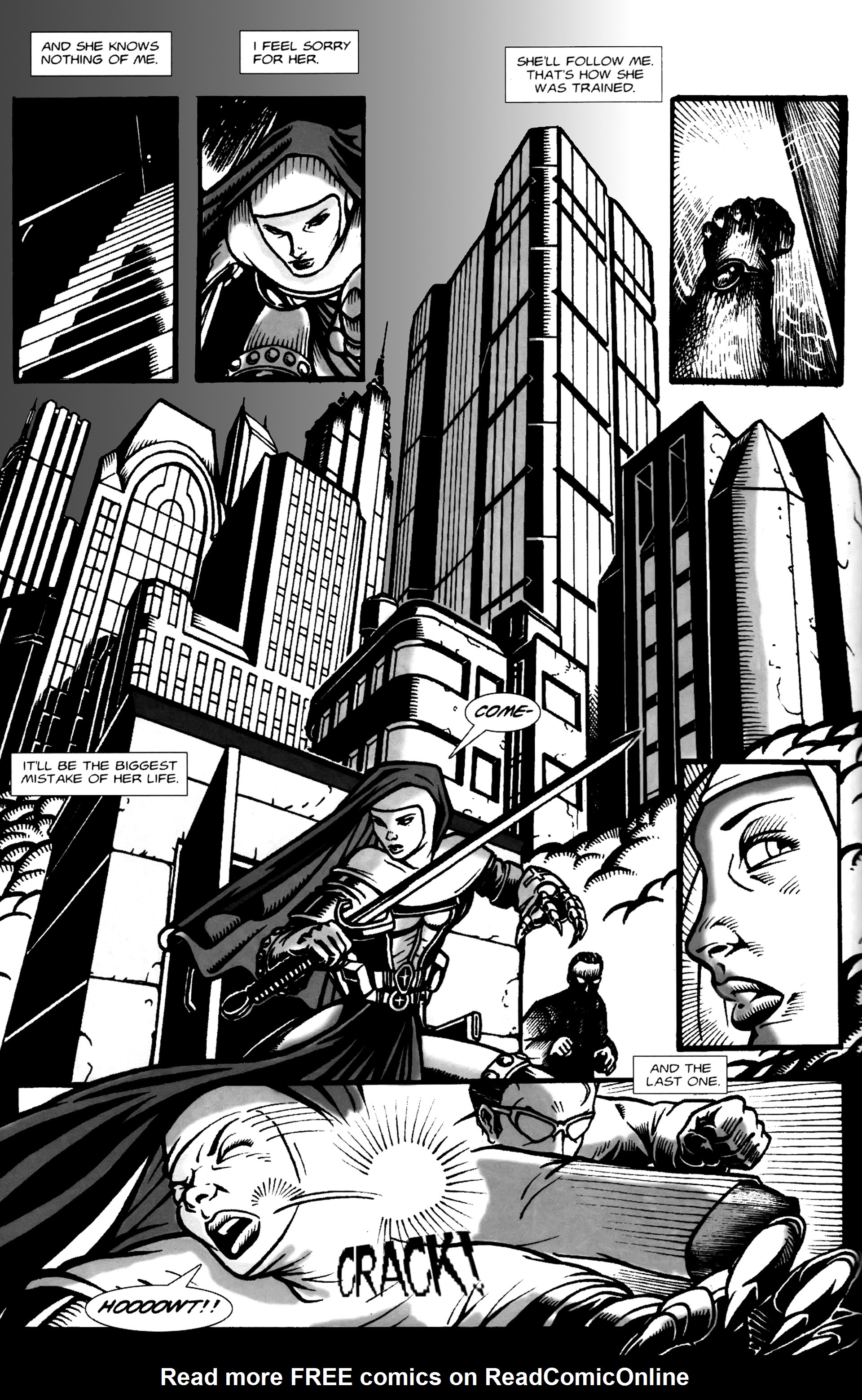 Read online Warrior Nun: Black & White comic -  Issue #3 - 10