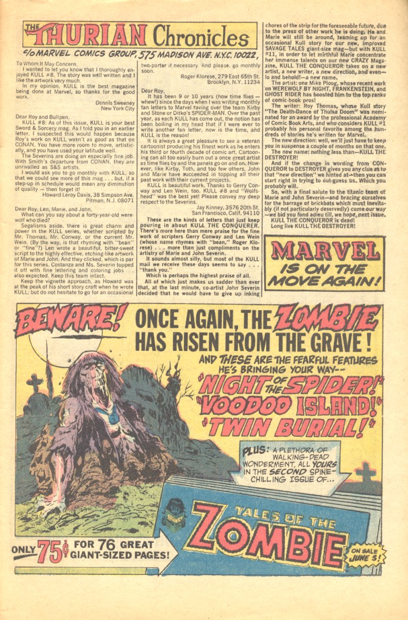 Read online Kull, the Conqueror (1971) comic -  Issue #10 - 22
