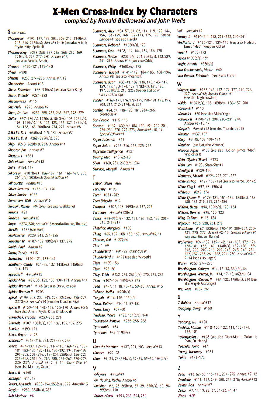 Read online The Official Marvel Index To The X-Men (1994) comic -  Issue #5 - 37