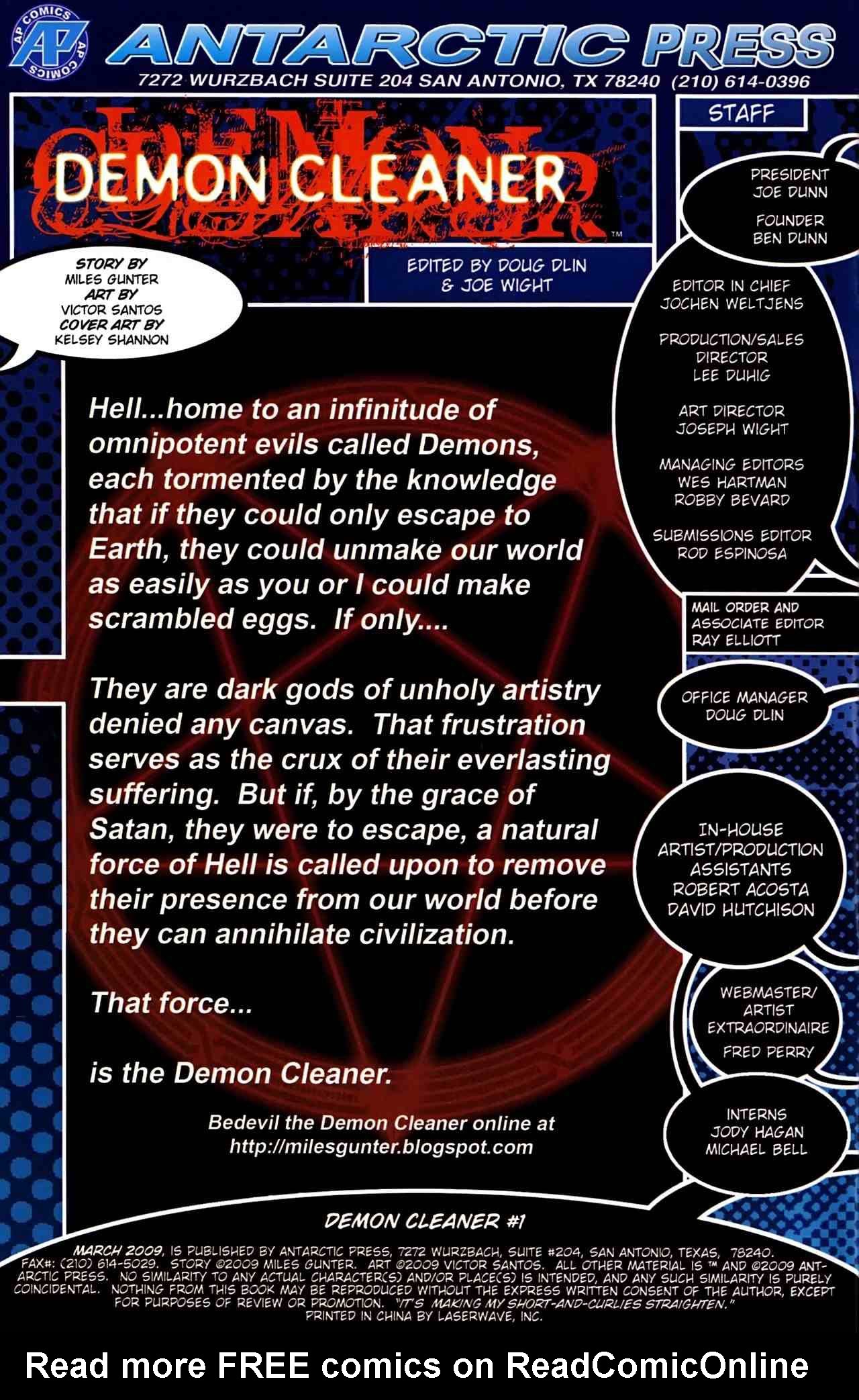 Read online Demon Cleaner comic -  Issue #1 - 2
