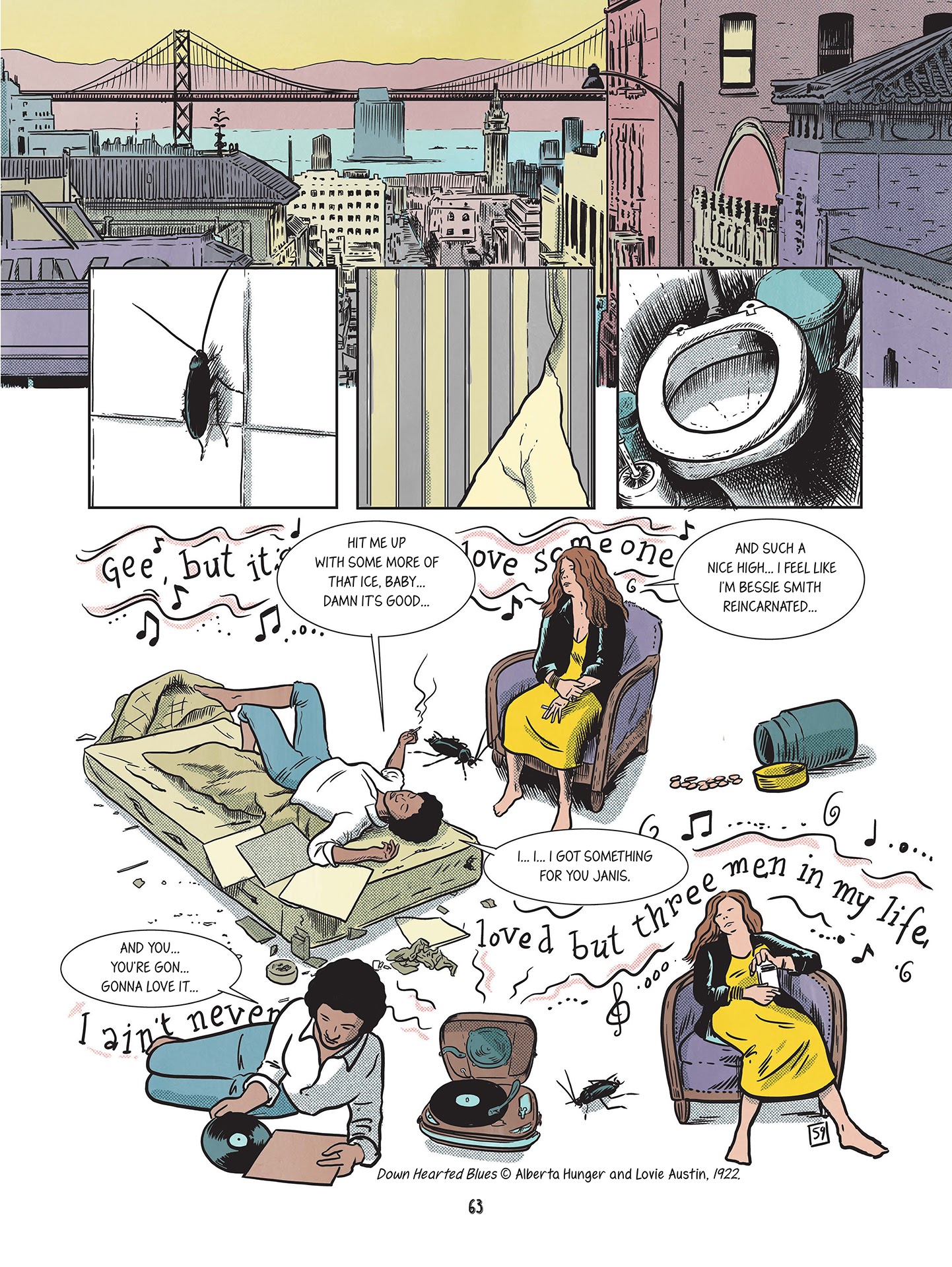 Read online Love Me Please!: The Story of Janis Joplin comic -  Issue # TPB (Part 1) - 63