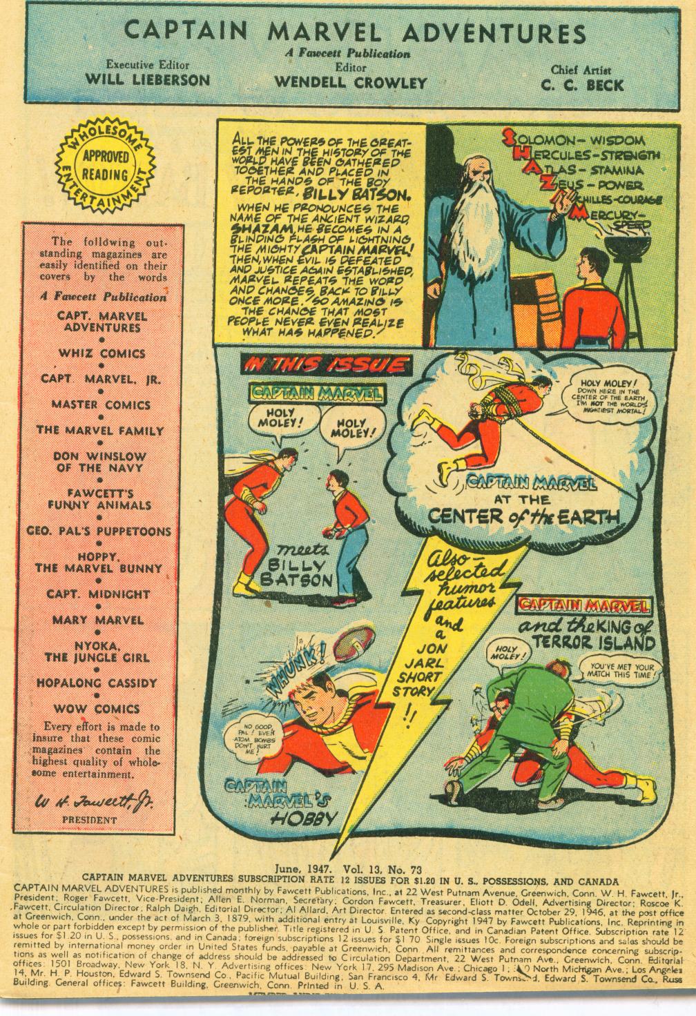 Read online Captain Marvel Adventures comic -  Issue #73 - 3