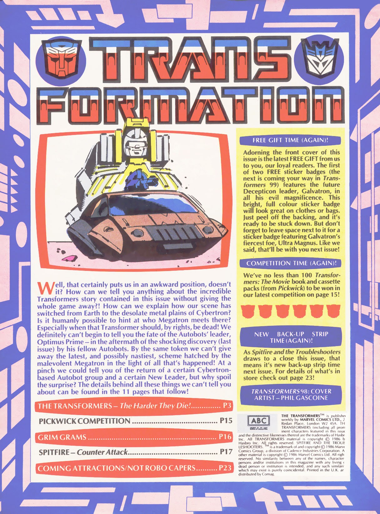 Read online The Transformers (UK) comic -  Issue #98 - 2