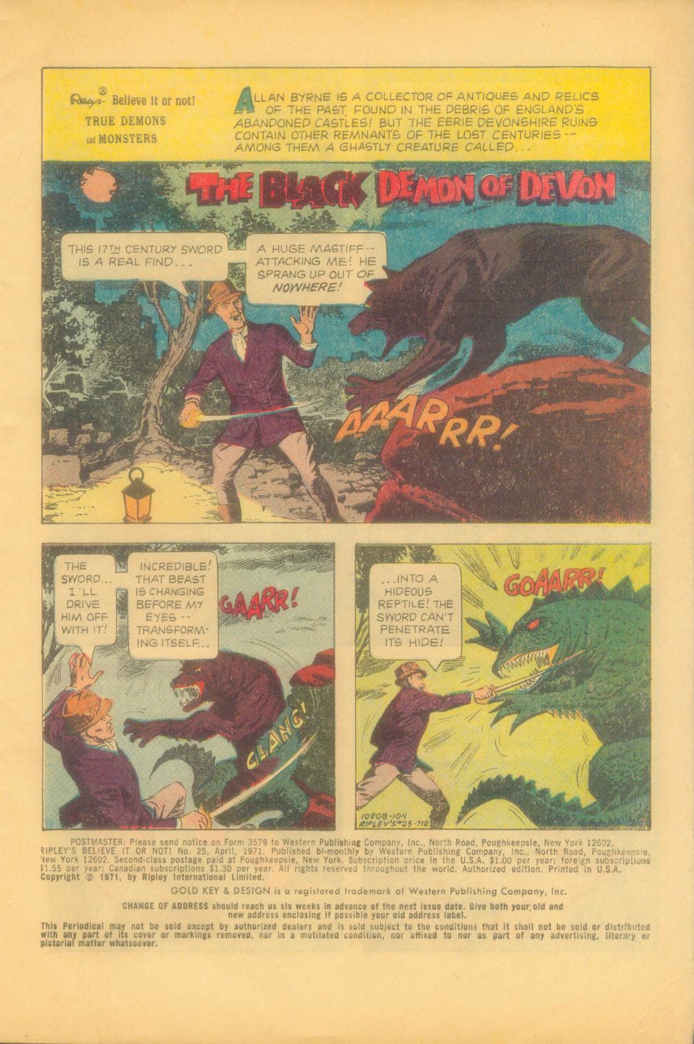 Read online Ripley's Believe it or Not! (1965) comic -  Issue #25 - 3