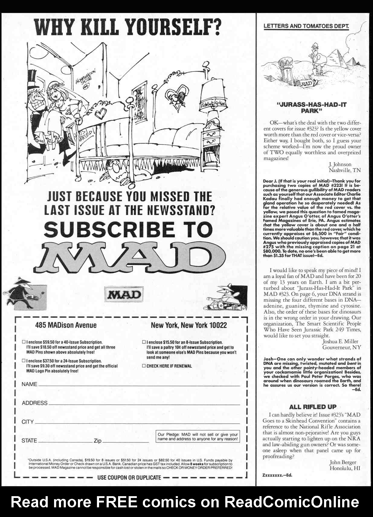 Read online MAD comic -  Issue #325 - 4