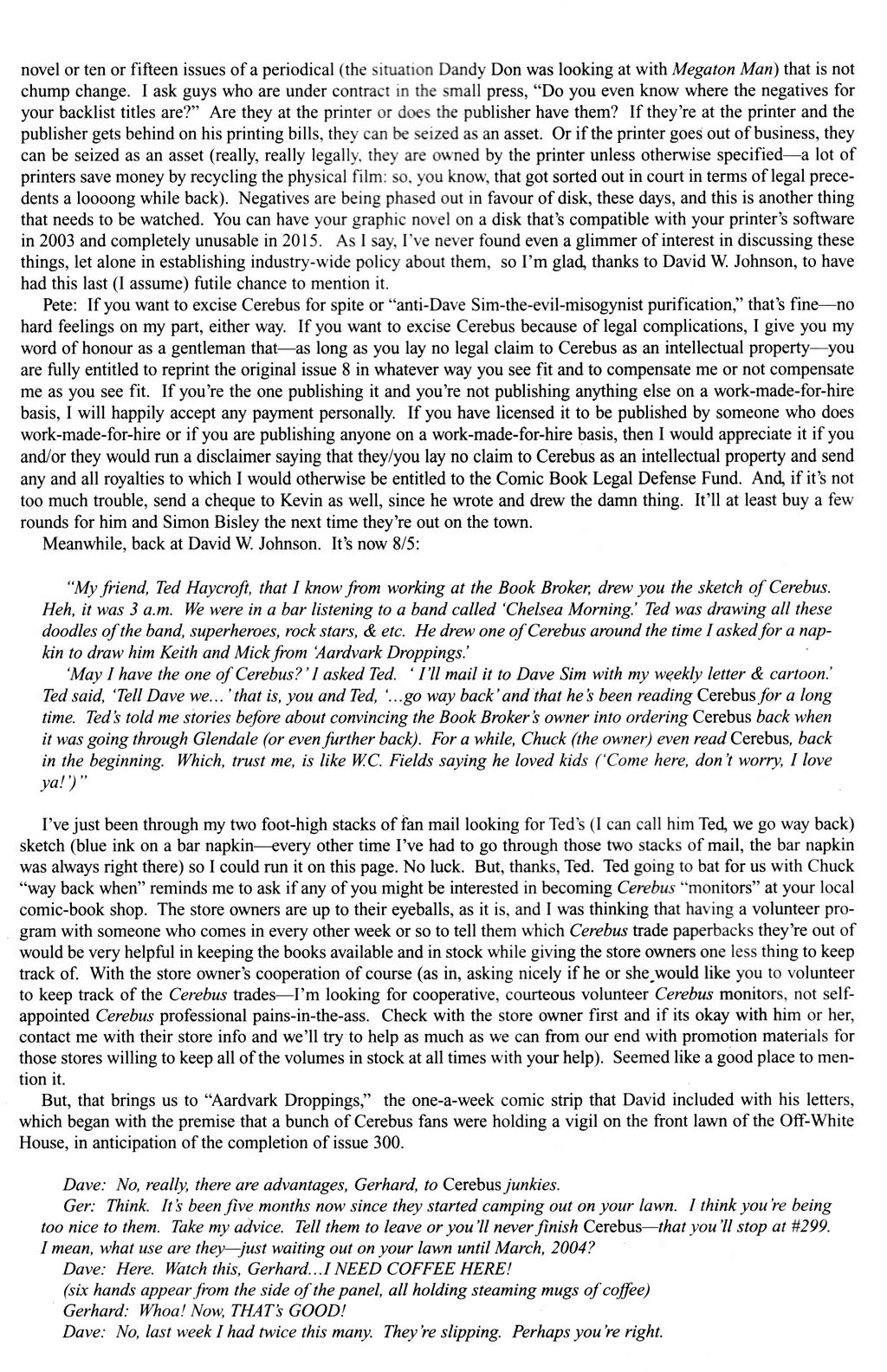 Read online Cerebus comic -  Issue #300 - 26