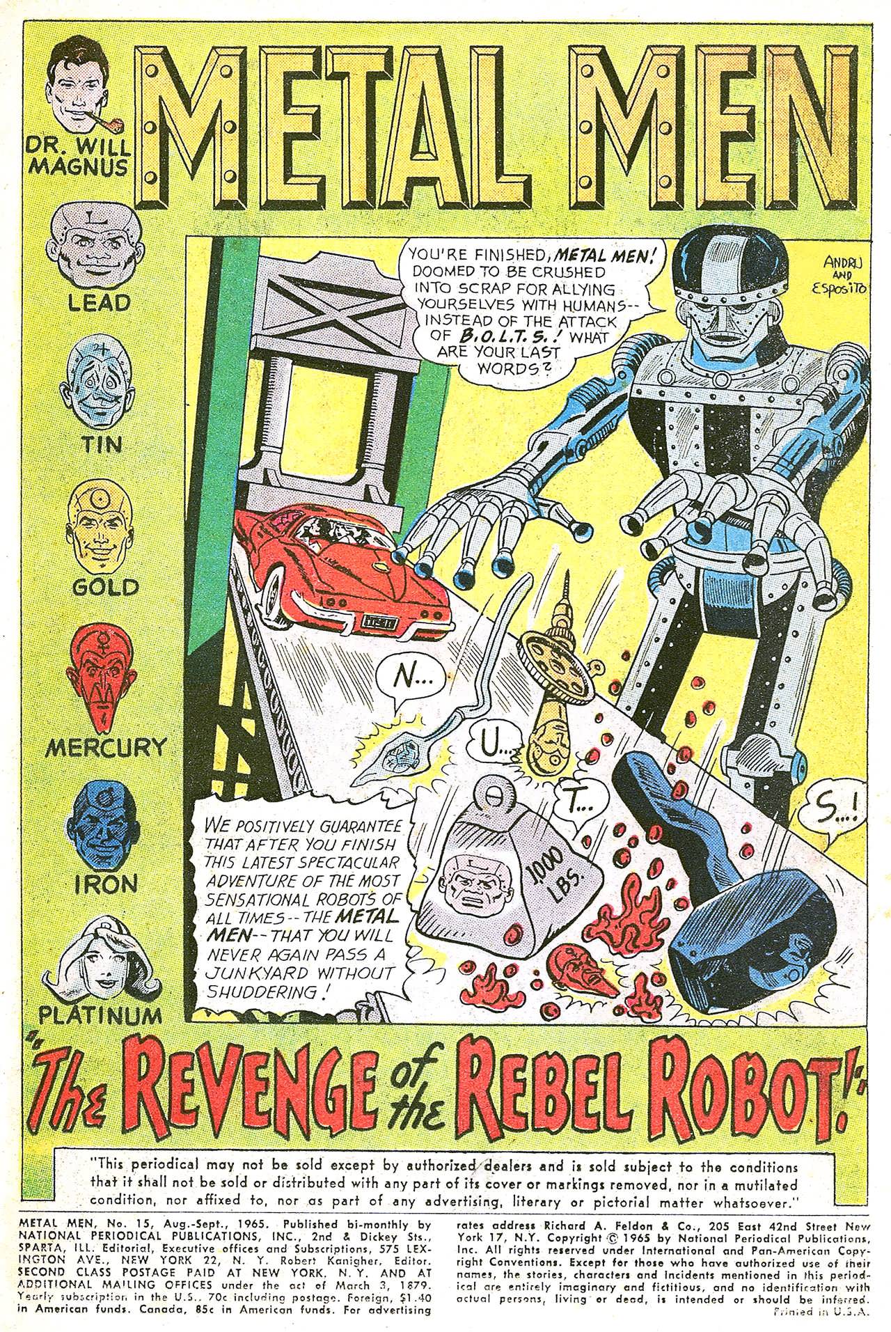 Read online Metal Men (1963) comic -  Issue #15 - 3
