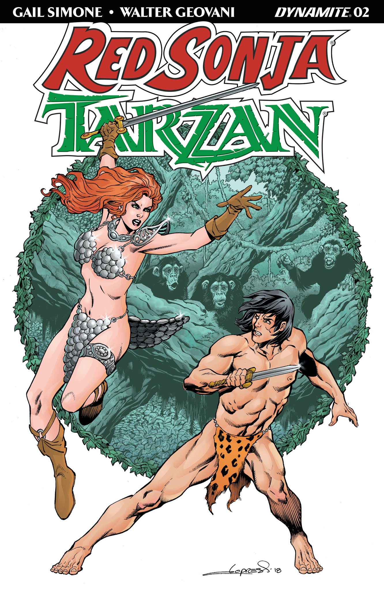 Read online Red Sonja/Tarzan comic -  Issue #2 - 1