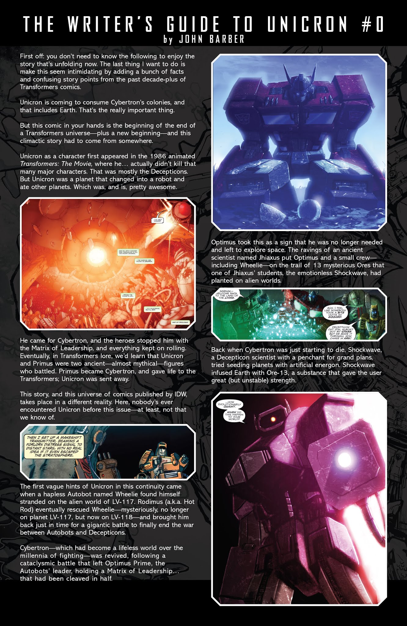 Read online Transformers: Unicron comic -  Issue #0 - 24