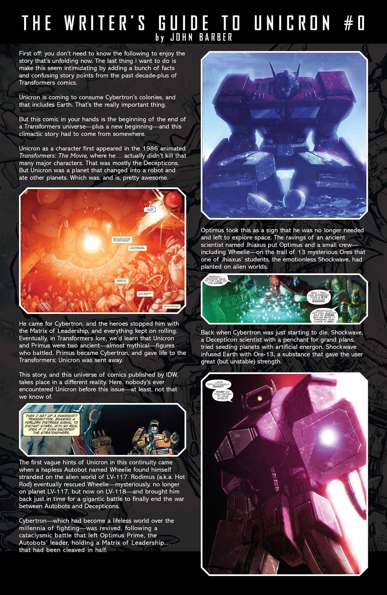 Read online Transformers: Unicron comic -  Issue #0 - 24