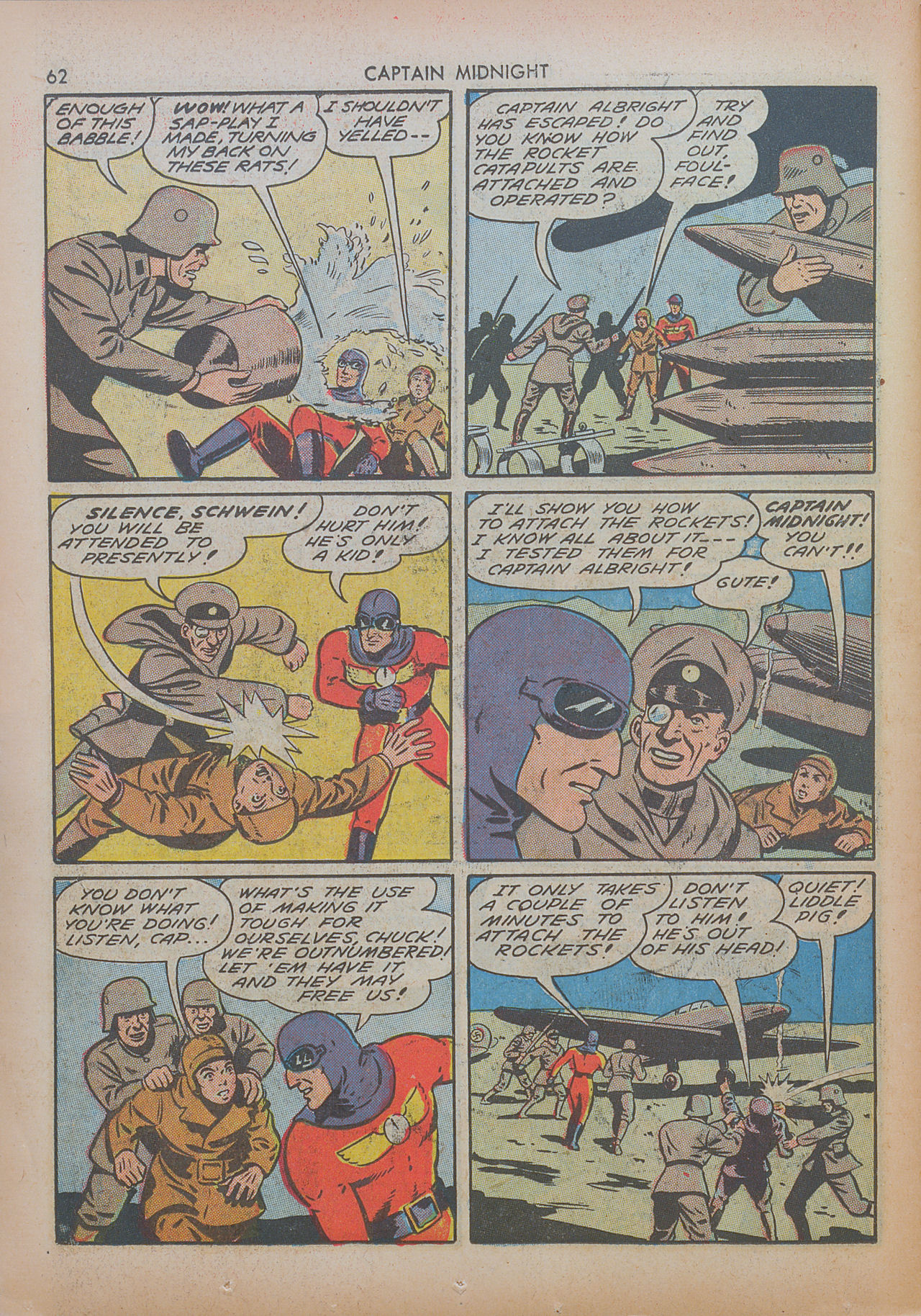 Read online Captain Midnight (1942) comic -  Issue #8 - 62