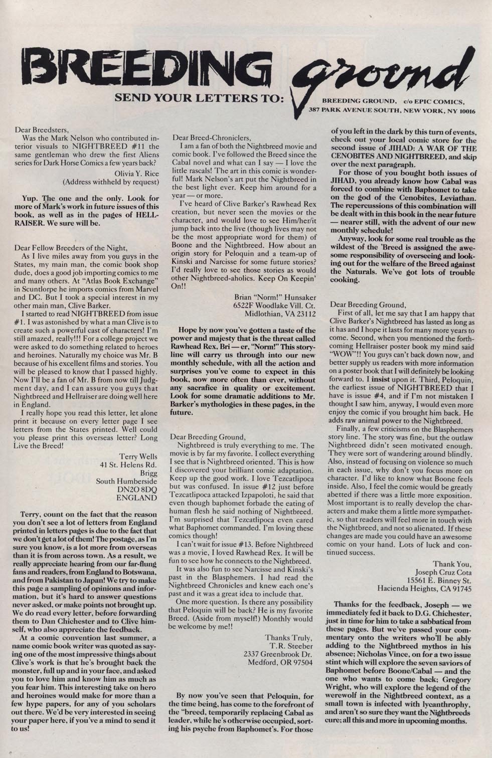 Read online Clive Barker's Night Breed (1990) comic -  Issue #15 - 30