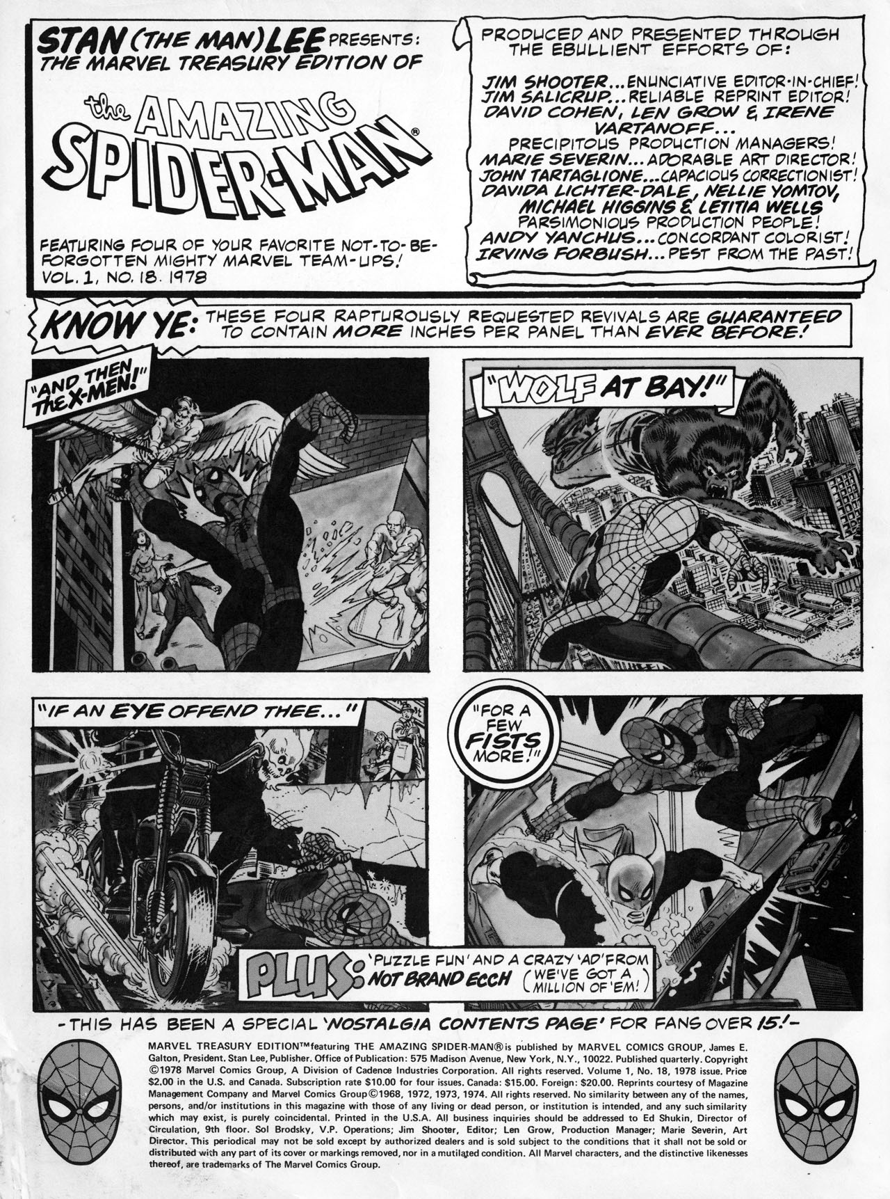 Read online Marvel Treasury Edition comic -  Issue #18 - 2
