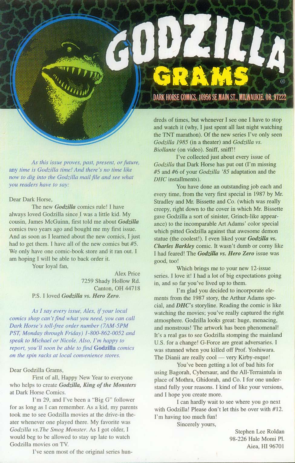Read online Godzilla (1995) comic -  Issue #11 - 28