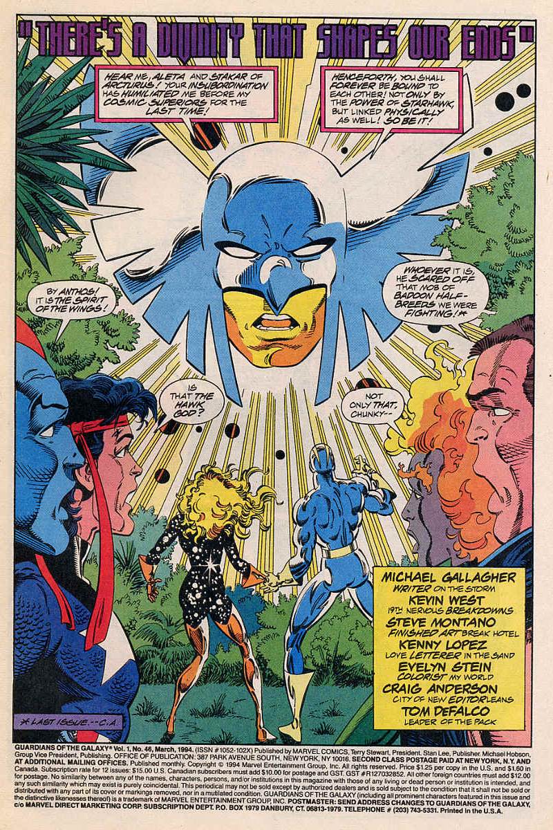 Read online Guardians of the Galaxy (1990) comic -  Issue #46 - 2