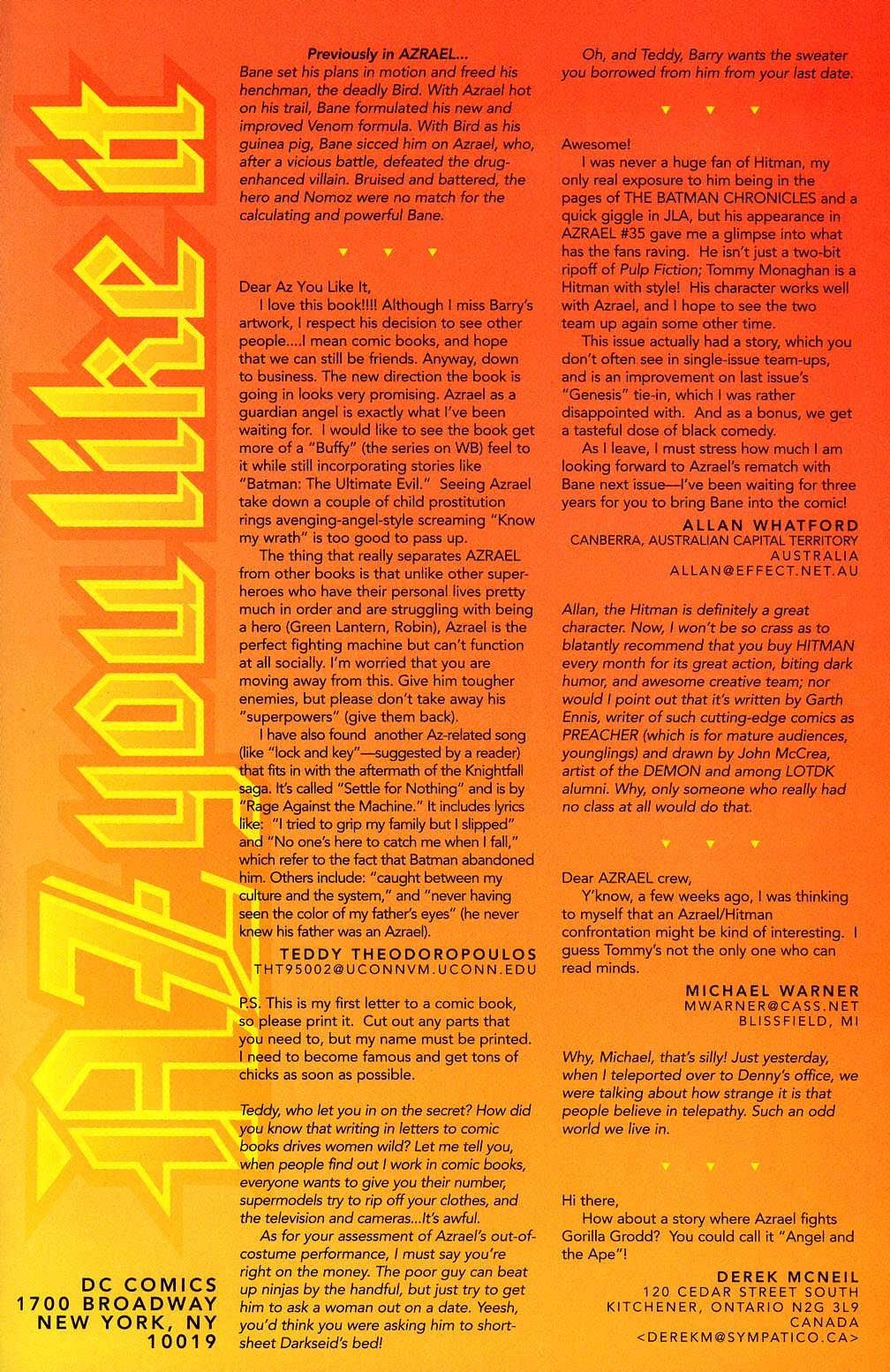 Read online Azrael (1995) comic -  Issue #38 - 24