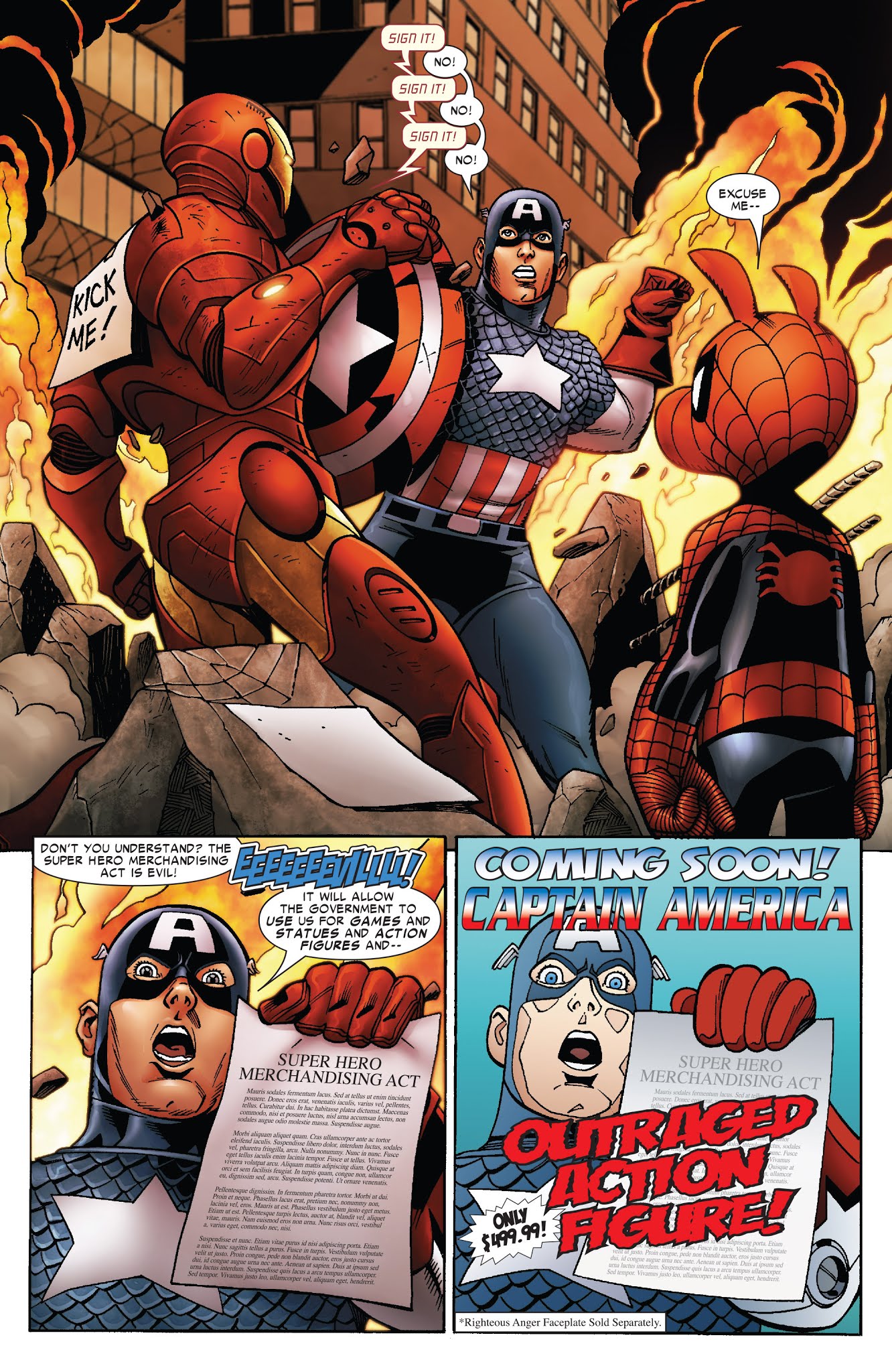 Read online Ultimate Civil War: Spider-Ham comic -  Issue # Full - 7
