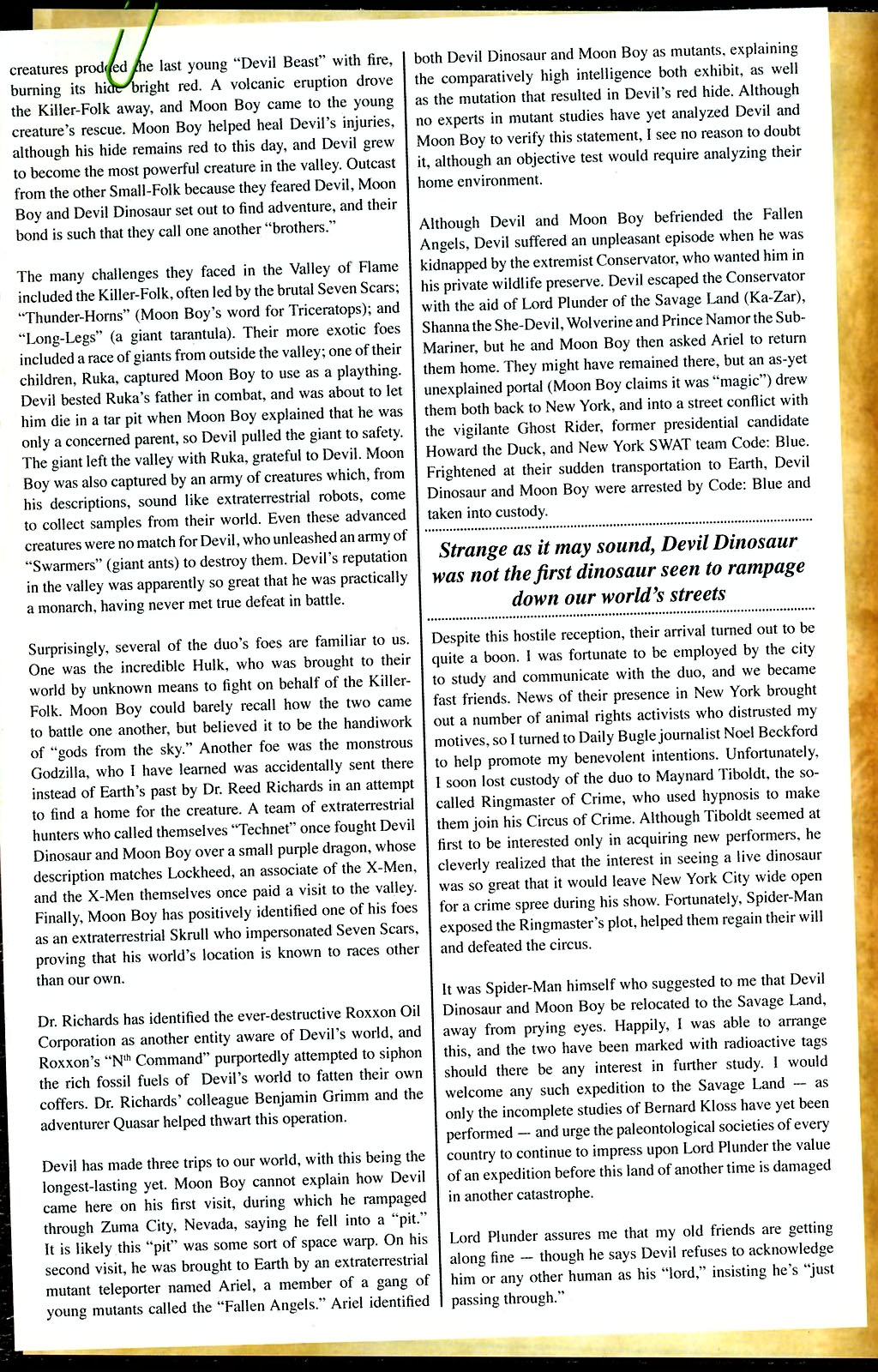 Read online Marvel Monsters: From the Files of Ulysses Bloodstone (and the Monster Hunters) comic -  Issue # Full - 5