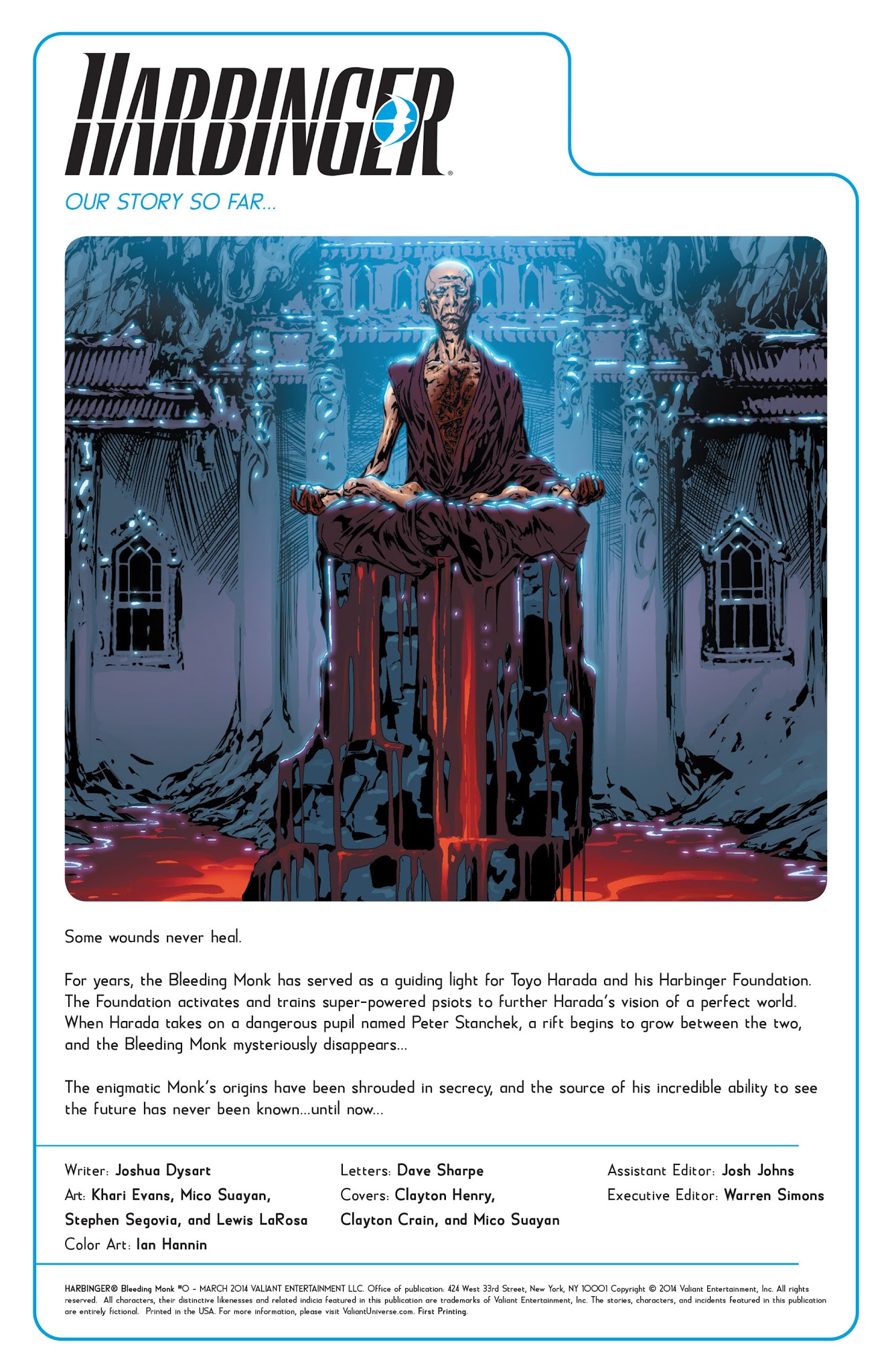 Read online Harbinger: Bleeding Monk comic -  Issue # Full - 2