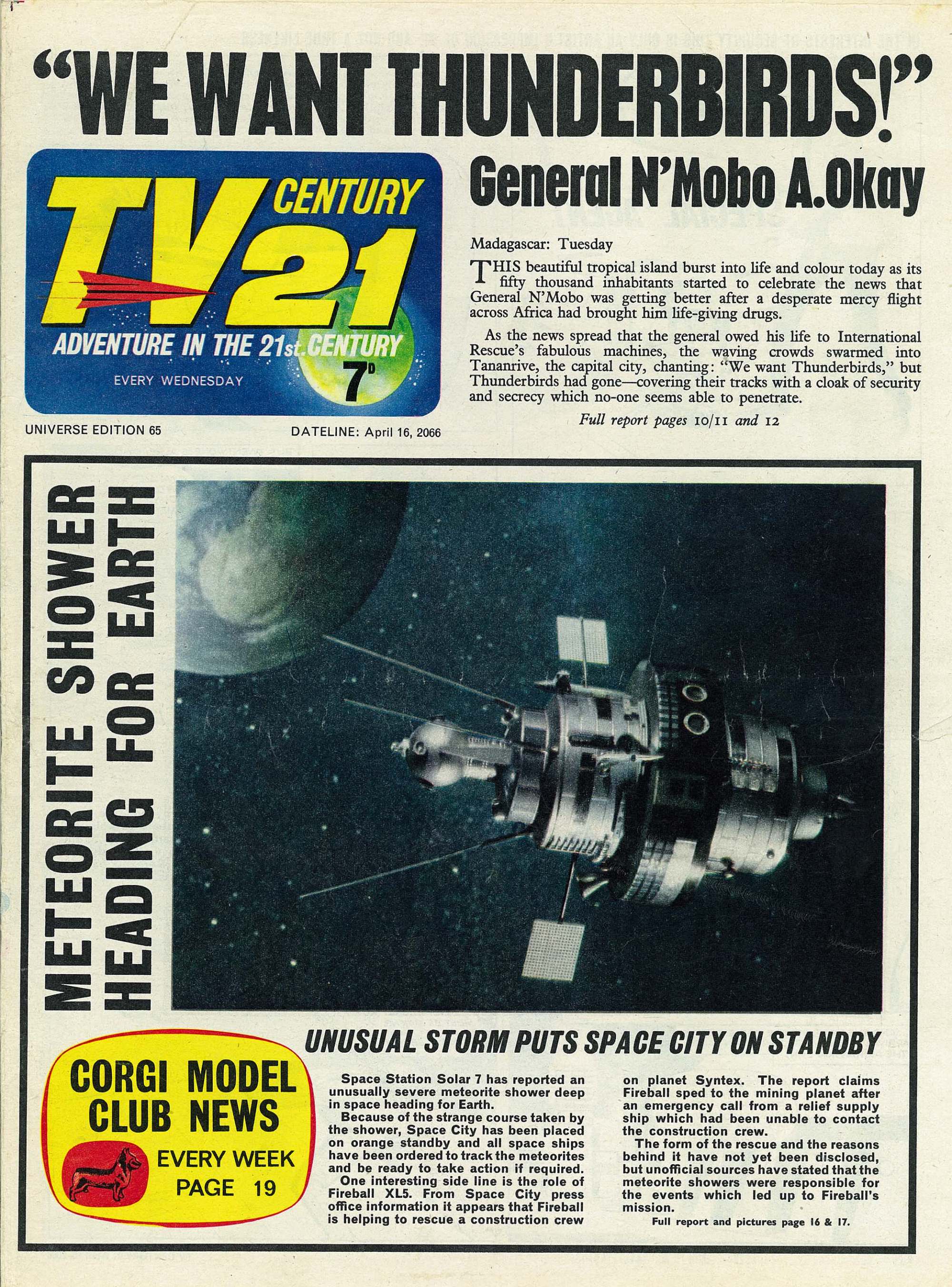 Read online TV Century 21 (TV 21) comic -  Issue #65 - 1